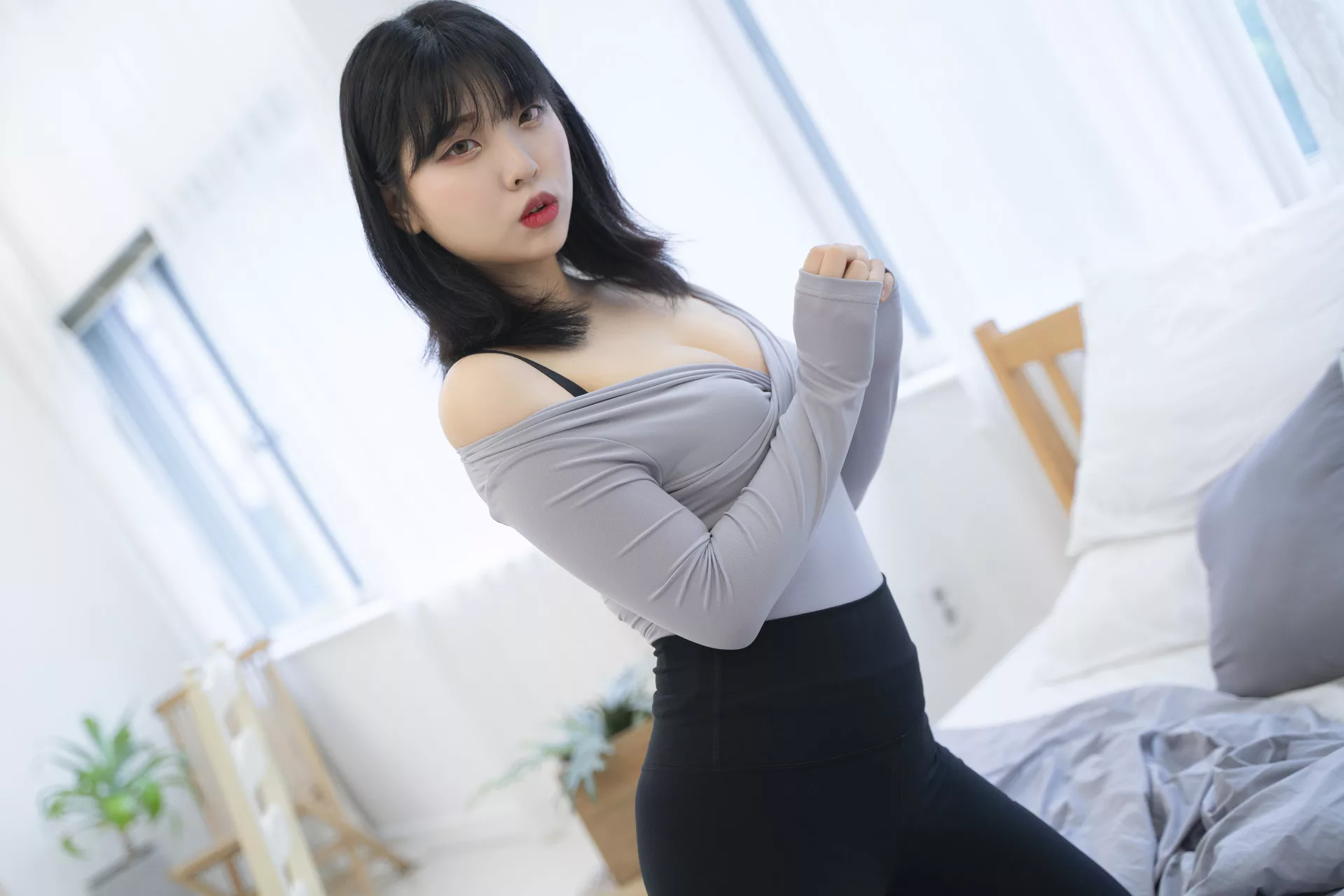 罗格摄影】 Song Leggings(62P) 高丽迷人美女摄影 Hana【ROGLE