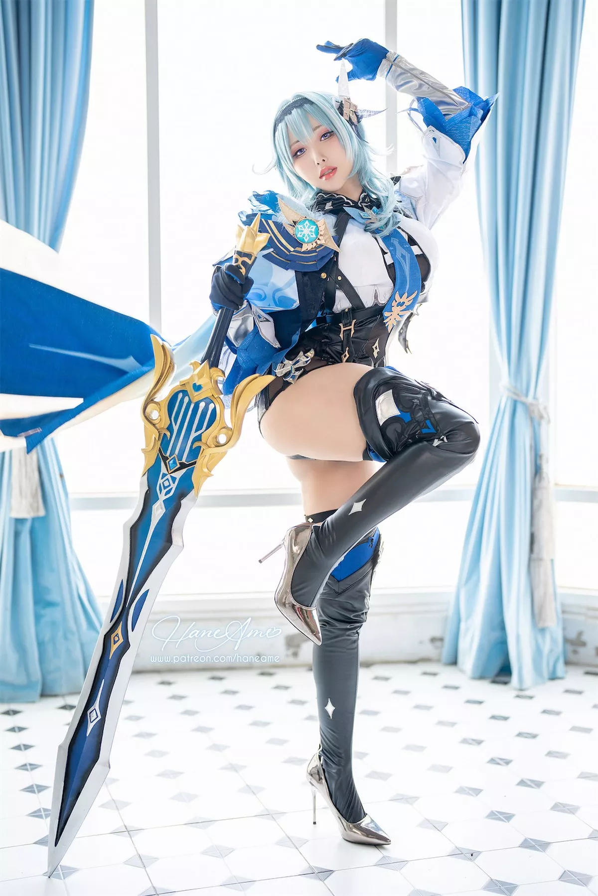 雨波 HaneAme 撩人私拍 Eula Impact  Genshin Lawrence 尤物Cosplay