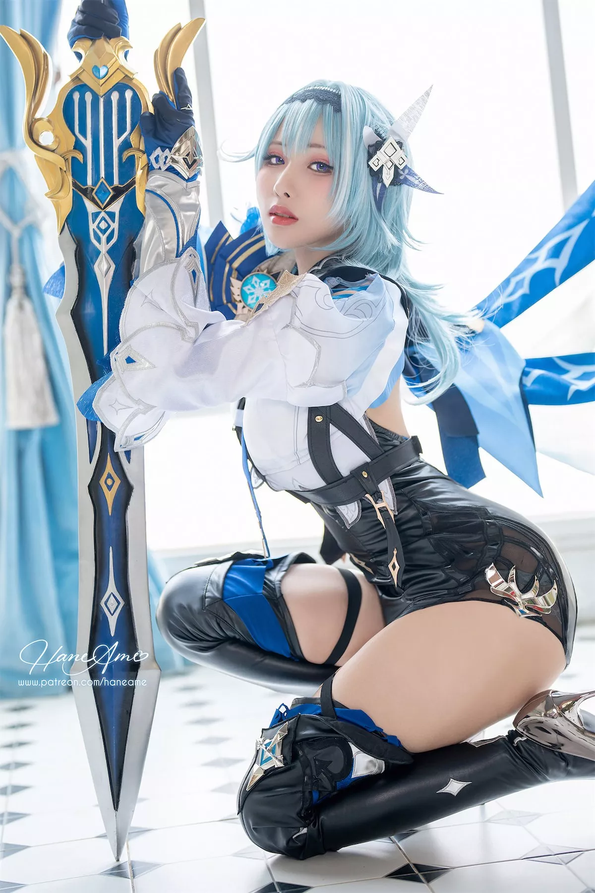 雨波 HaneAme 撩人私拍 Eula Impact  Genshin Lawrence 尤物Cosplay