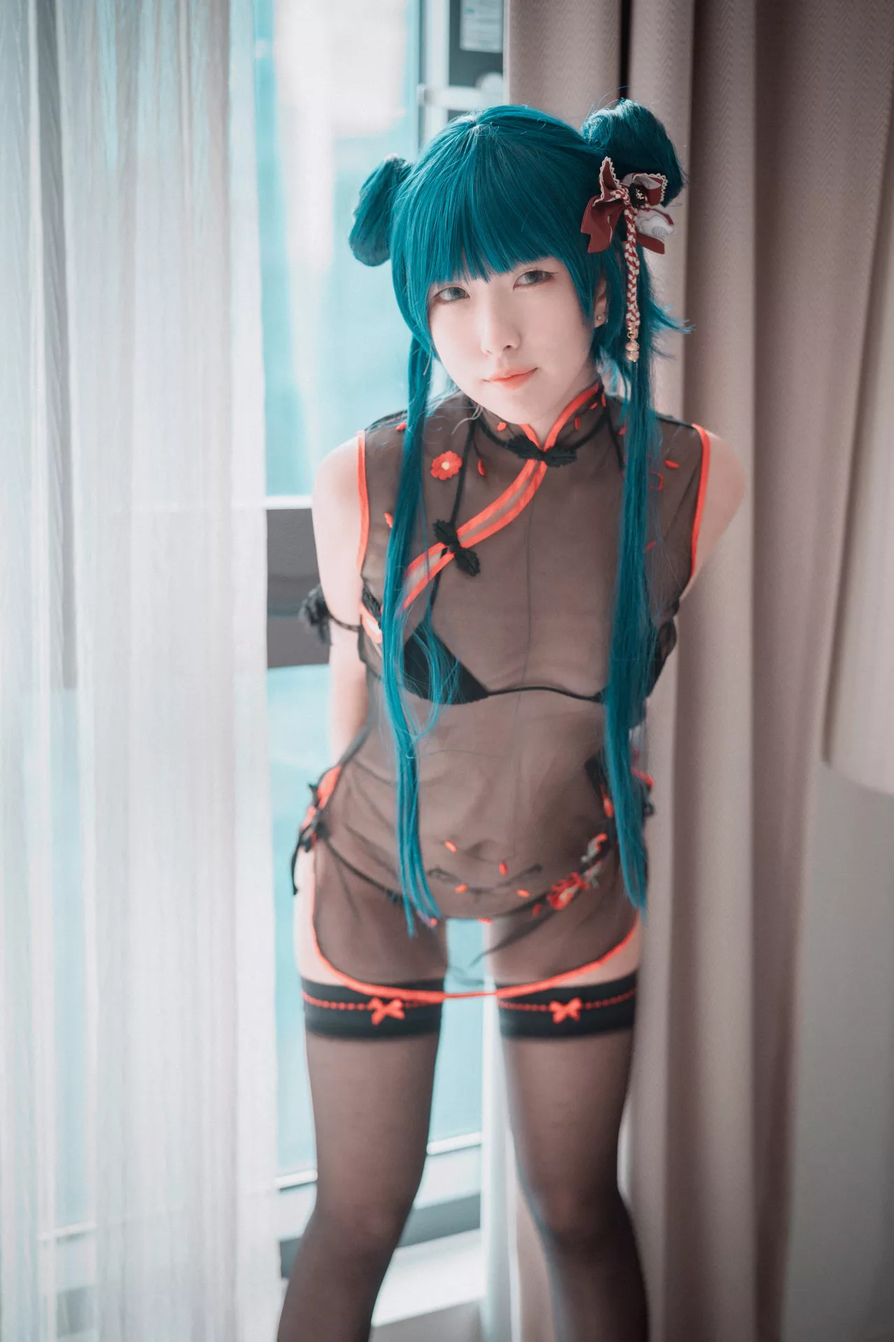 Sonson 】   高丽美模写真 高丽美模高品质写真美图  Girl(45P) 【DJAWA大佳玩 Qipao Sheer