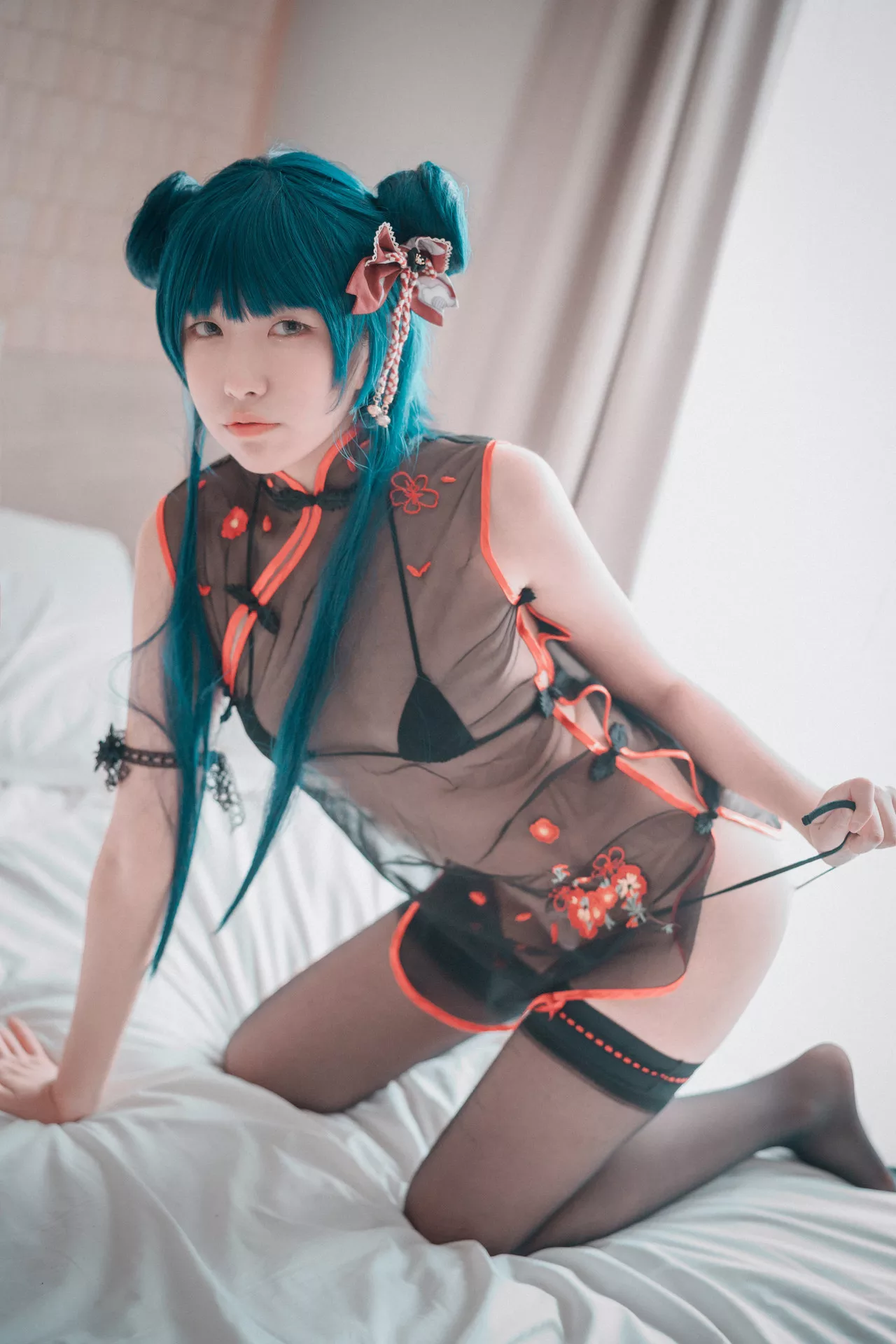 Sonson 】   高丽美模写真 高丽美模高品质写真美图  Girl(45P) 【DJAWA大佳玩 Qipao Sheer