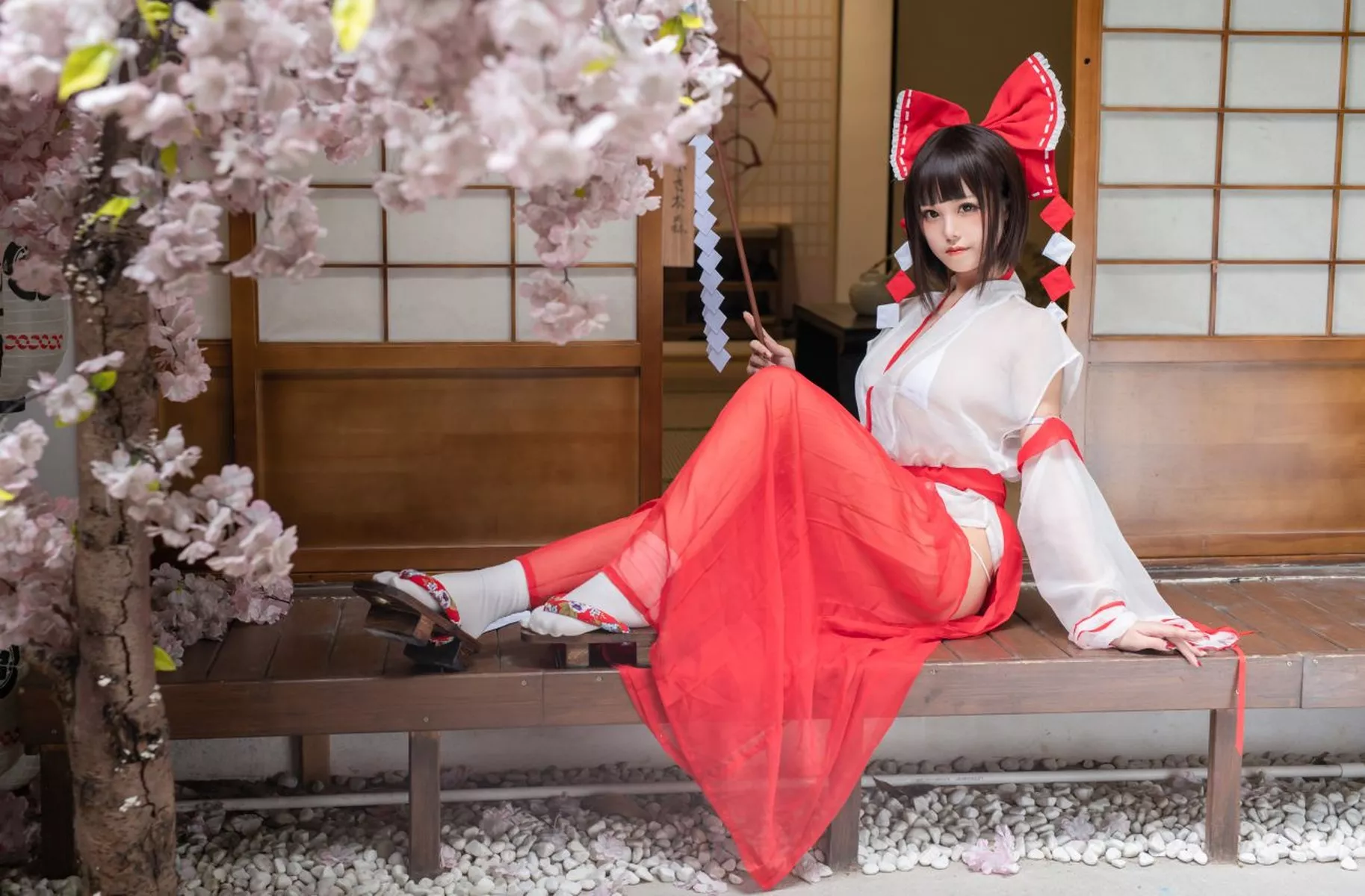 佳人Cosplay Miko Sister 巫女 蜜汁猫裘 风情私房