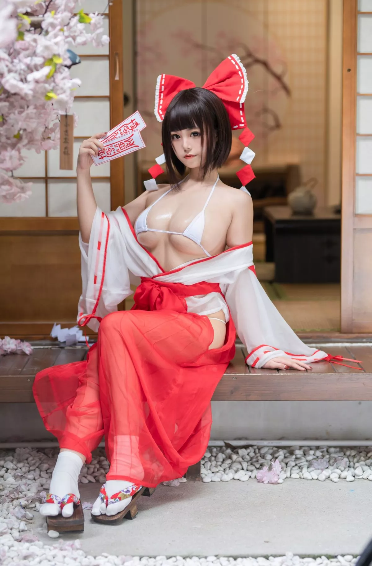 佳人Cosplay Miko Sister 巫女 蜜汁猫裘 风情私房