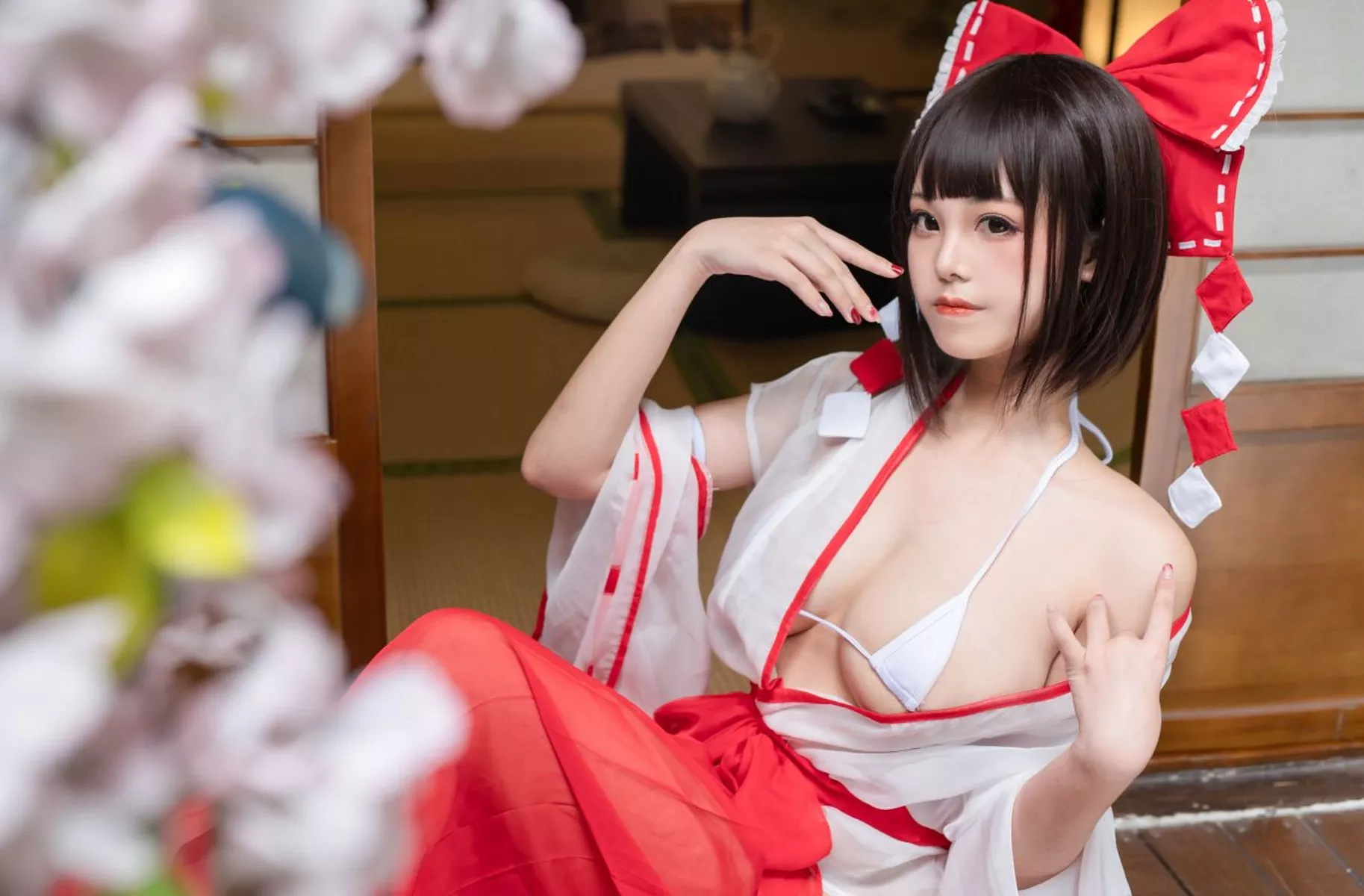 佳人Cosplay Miko Sister 巫女 蜜汁猫裘 风情私房