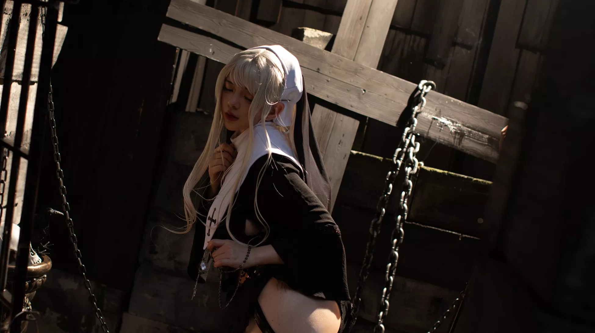 赎罪 迷人私摄 修女 NinJA 佳人Cosplay 阿寨寨