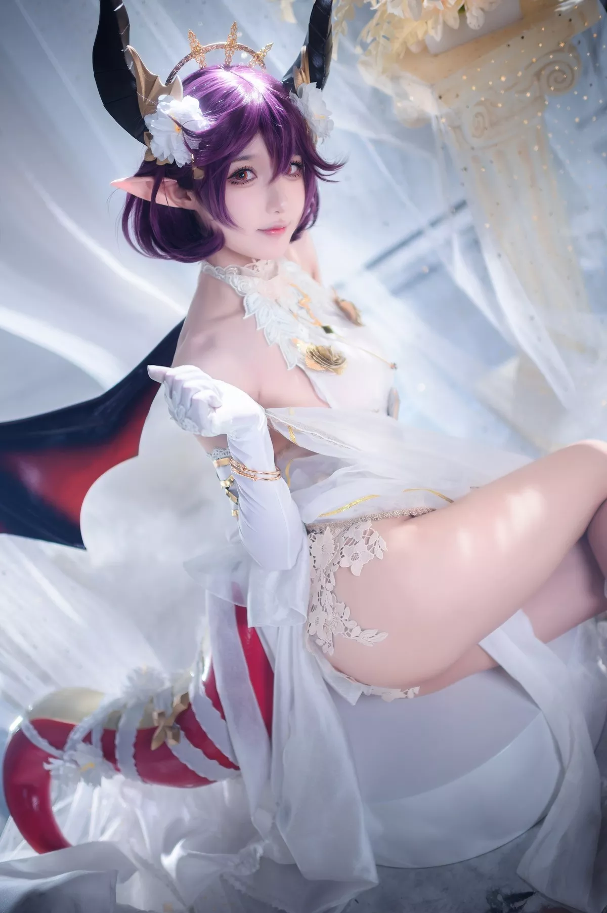 佳人Cosplay 龙娘 阿包也是兔娘 碧蓝幻想古蕾娅