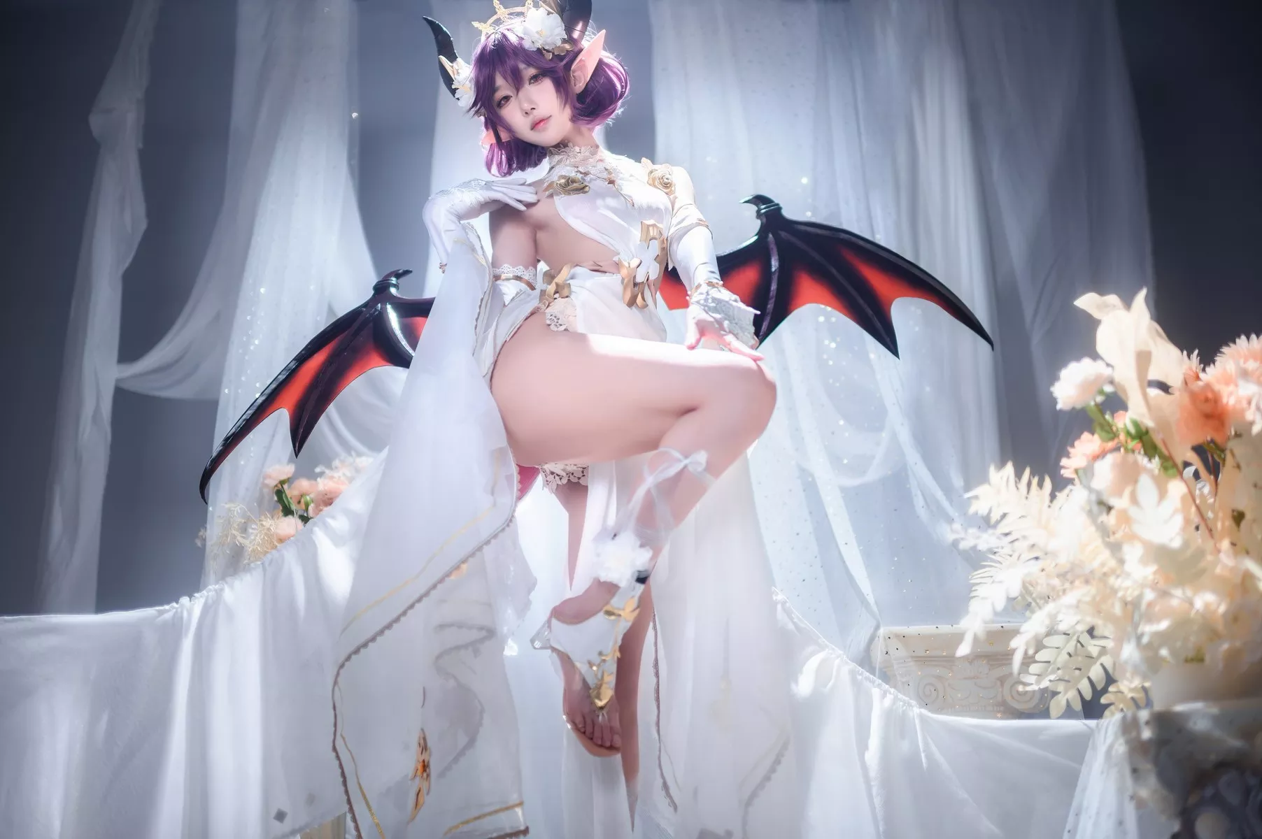 佳人Cosplay 龙娘 阿包也是兔娘 碧蓝幻想古蕾娅