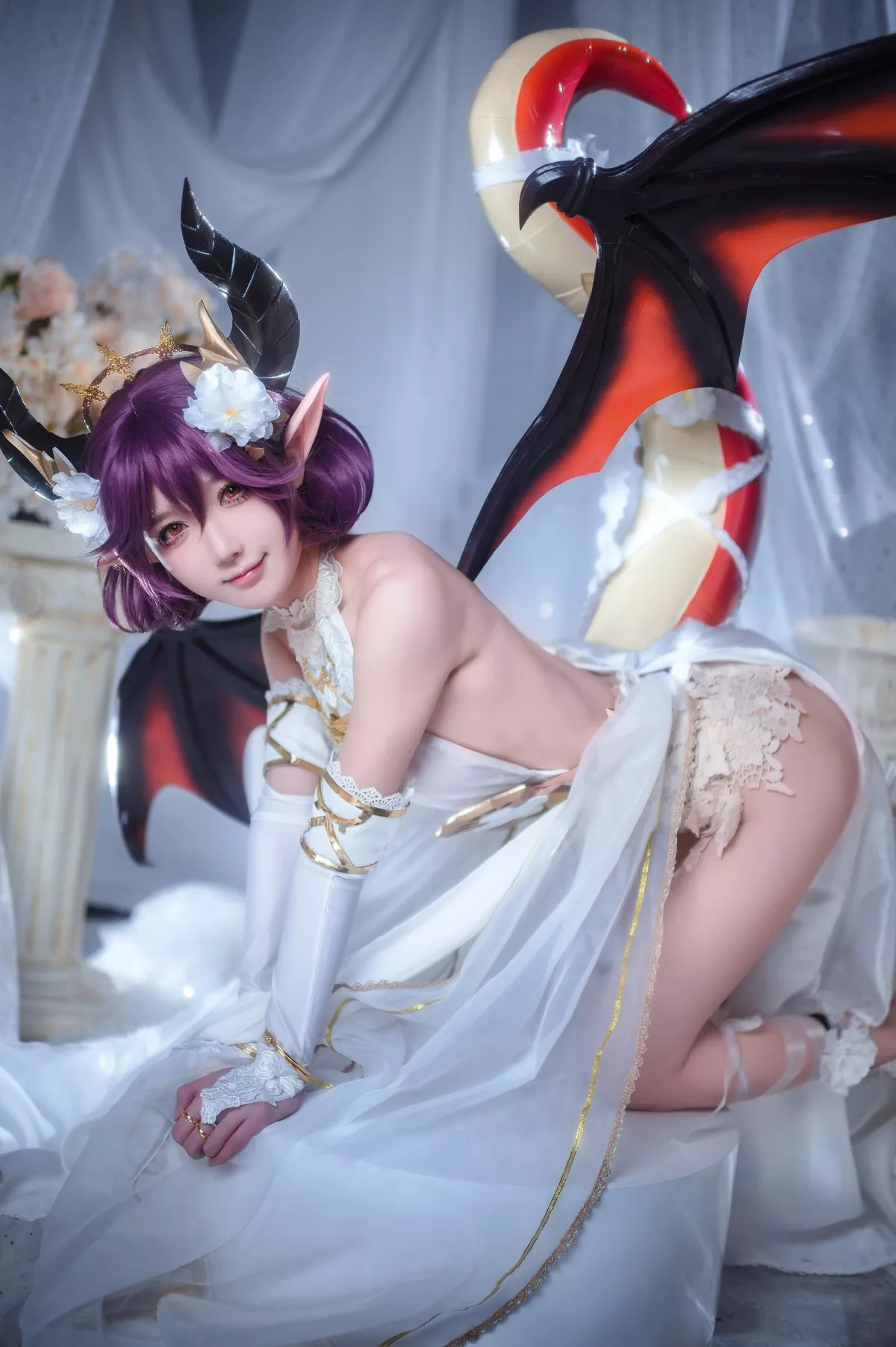 佳人Cosplay 龙娘 阿包也是兔娘 碧蓝幻想古蕾娅
