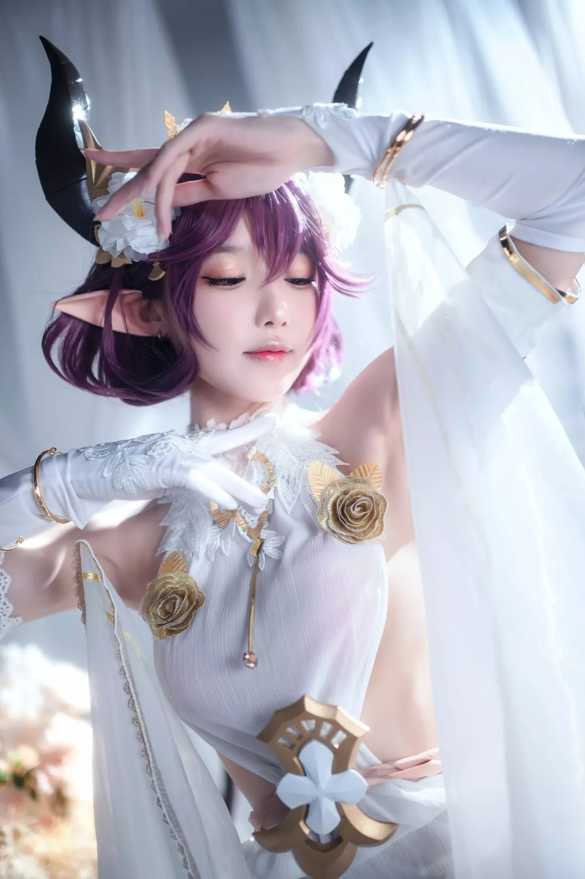 佳人Cosplay 龙娘 阿包也是兔娘 碧蓝幻想古蕾娅