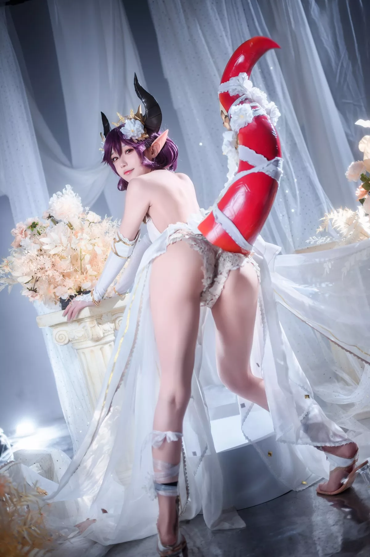 佳人Cosplay 龙娘 阿包也是兔娘 碧蓝幻想古蕾娅
