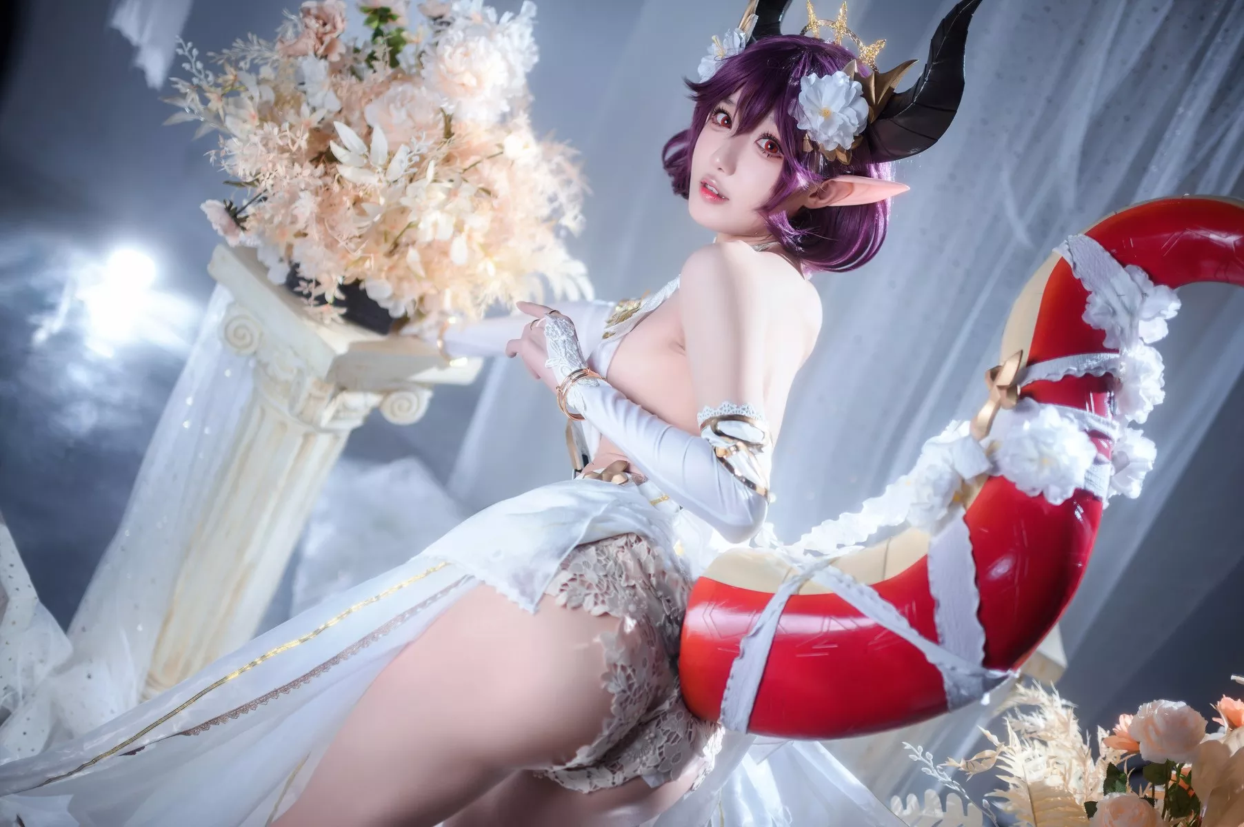 佳人Cosplay 龙娘 阿包也是兔娘 碧蓝幻想古蕾娅