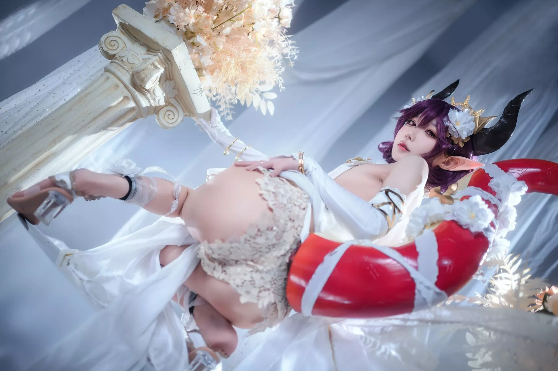 佳人Cosplay 龙娘 阿包也是兔娘 碧蓝幻想古蕾娅