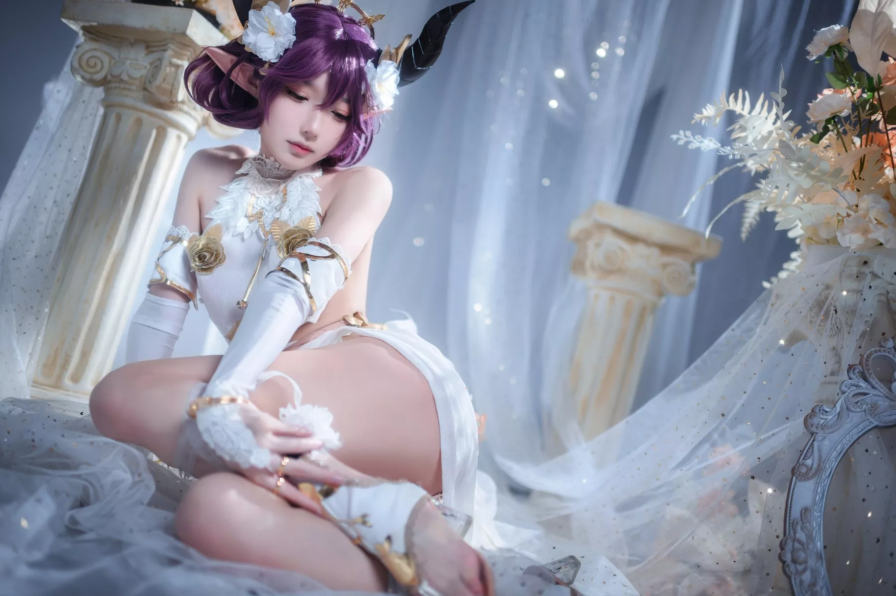 佳人Cosplay 龙娘 阿包也是兔娘 碧蓝幻想古蕾娅