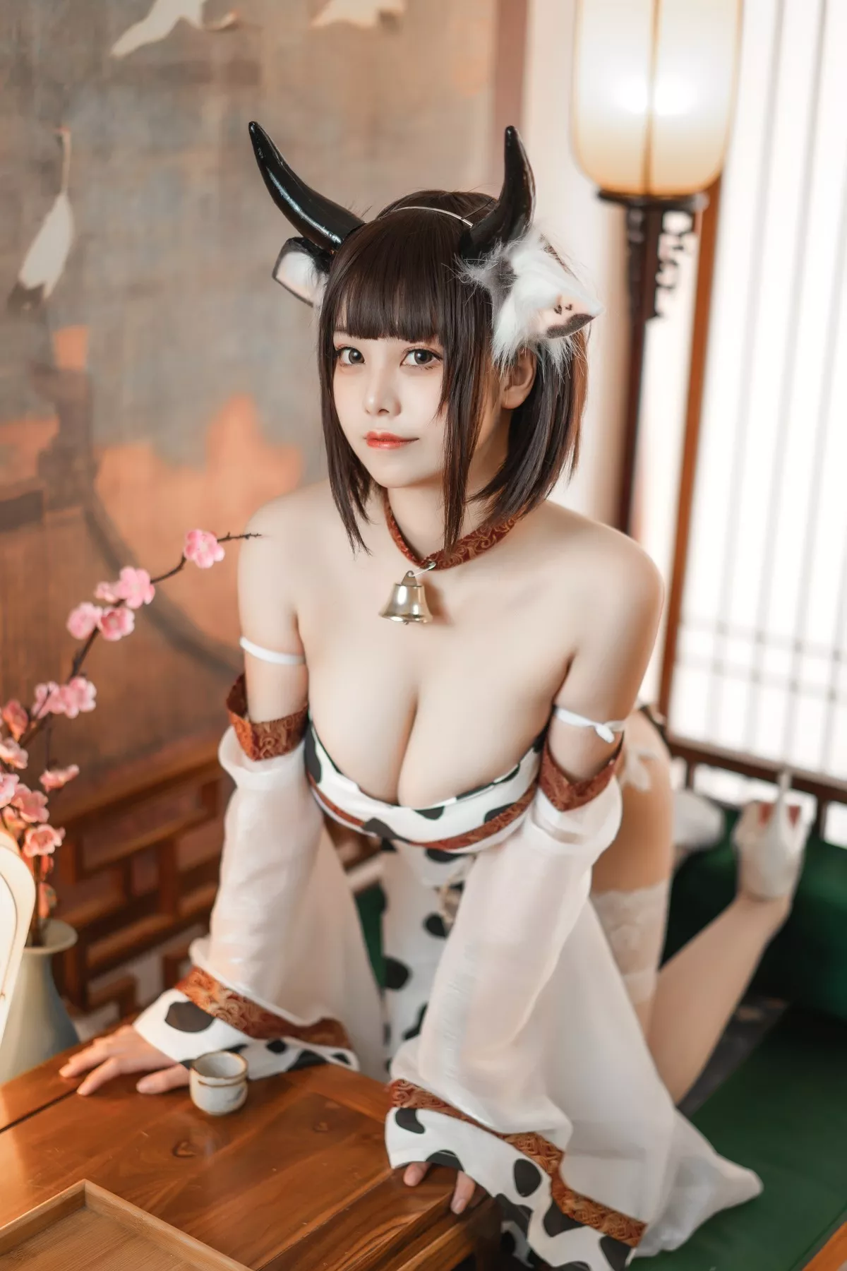 蜜汁猫裘 奶牛  美女Cosplay 撩人私拍