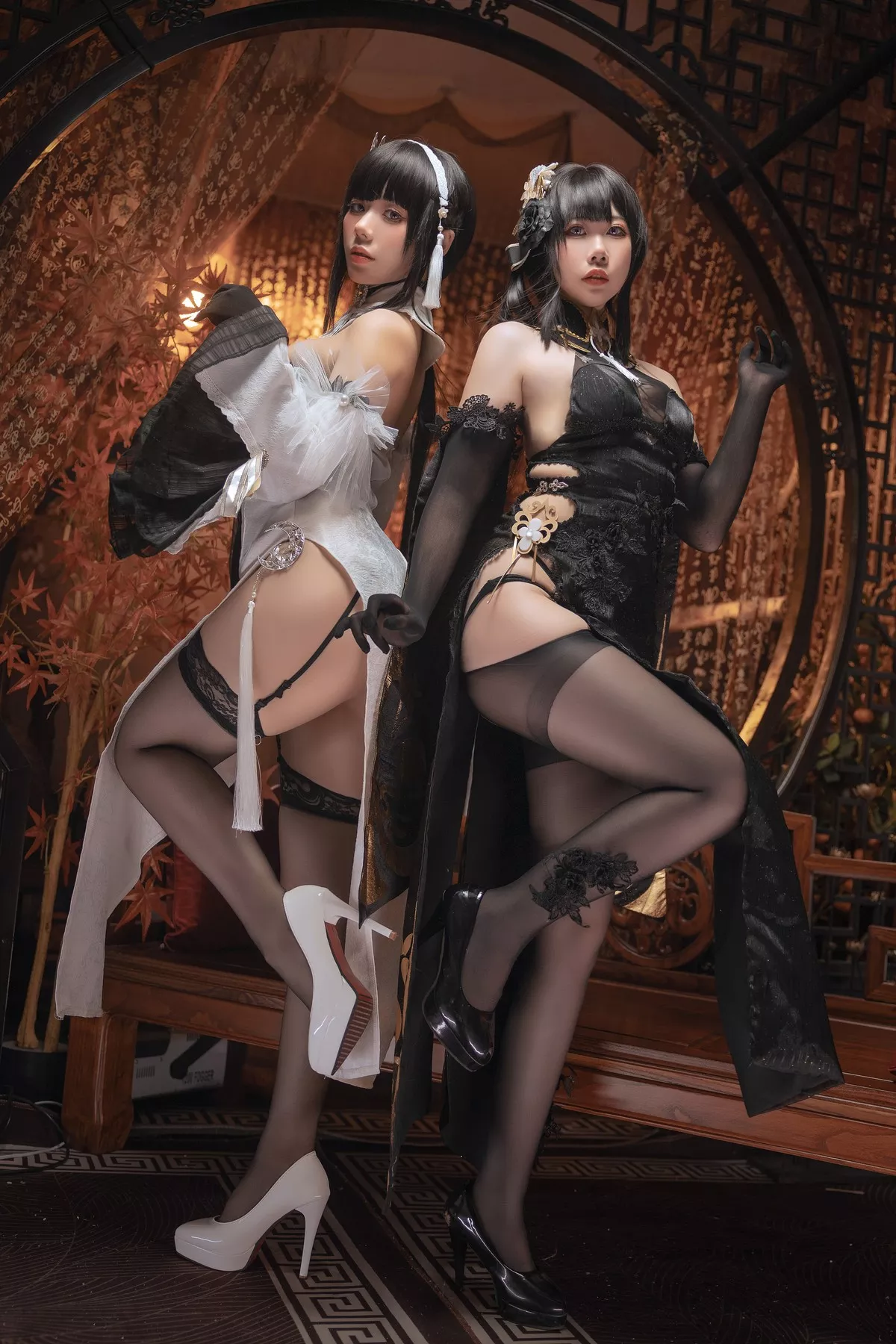 &喜茶苍苍子 双人 九言 碧蓝航线 镇海白� 尤物Cosplay