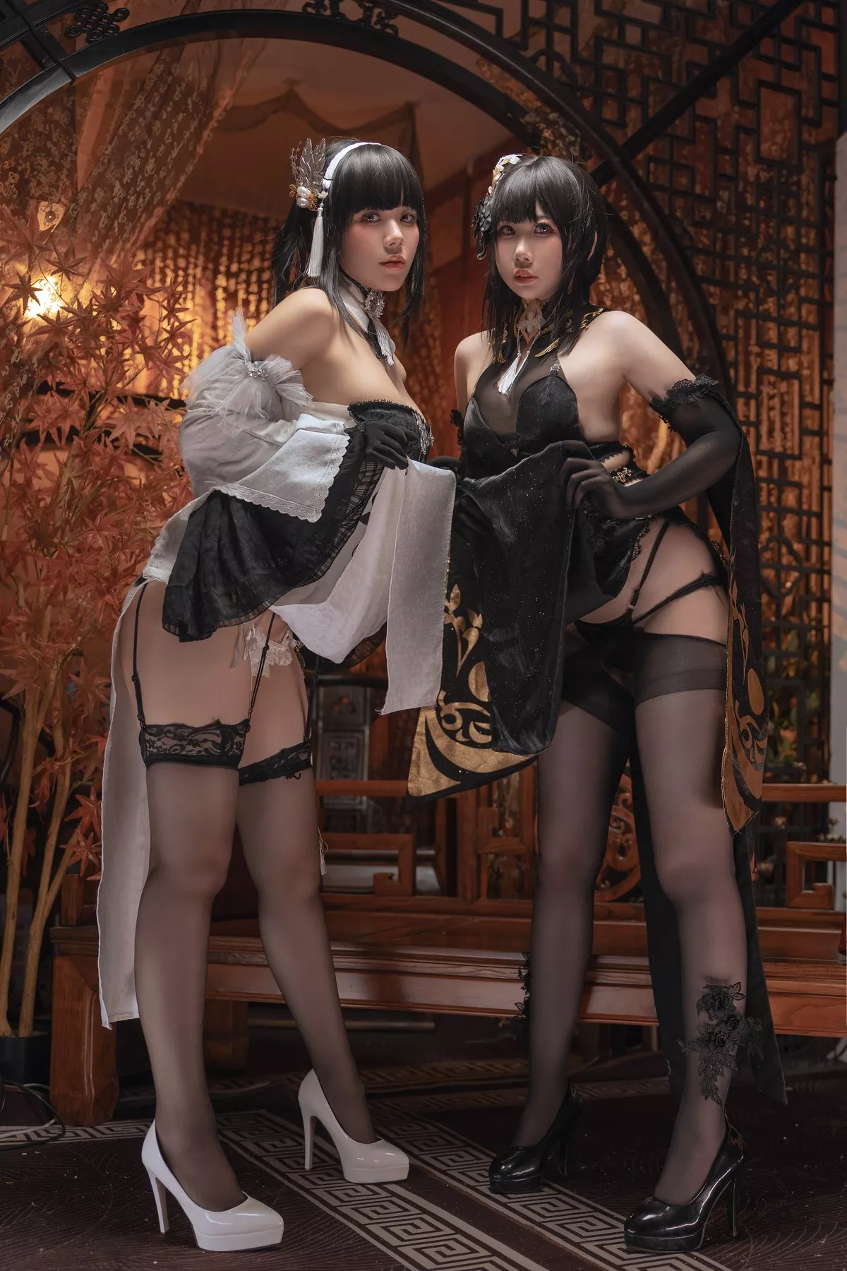 &喜茶苍苍子 双人 九言 碧蓝航线 镇海白� 尤物Cosplay