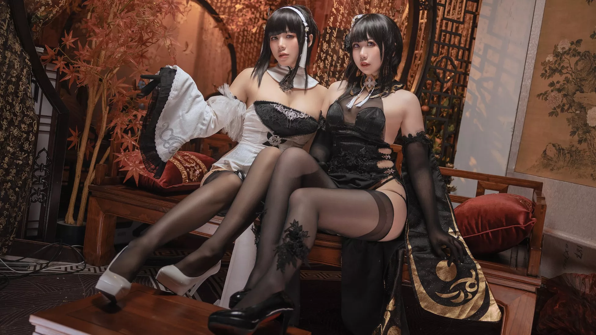 &喜茶苍苍子 双人 九言 碧蓝航线 镇海白� 尤物Cosplay