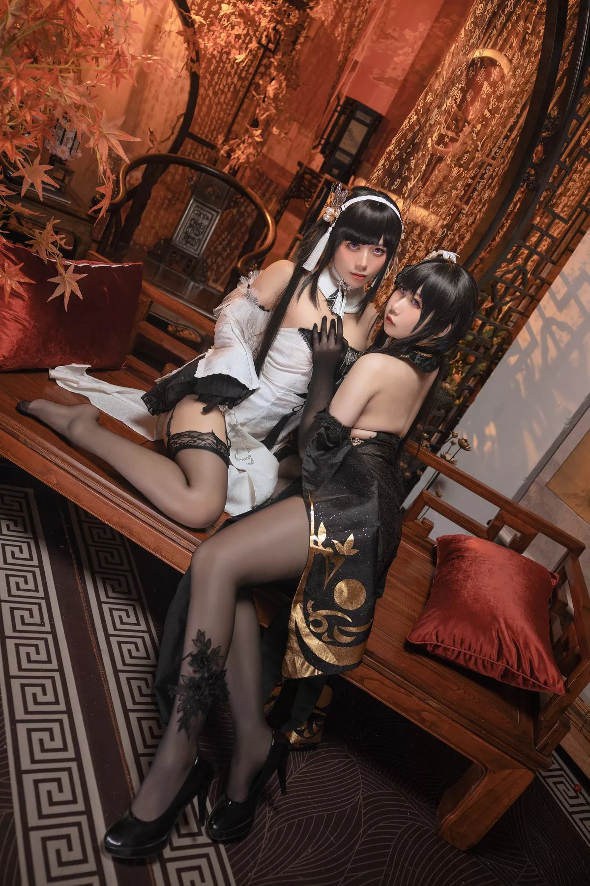 &喜茶苍苍子 双人 九言 碧蓝航线 镇海白� 尤物Cosplay
