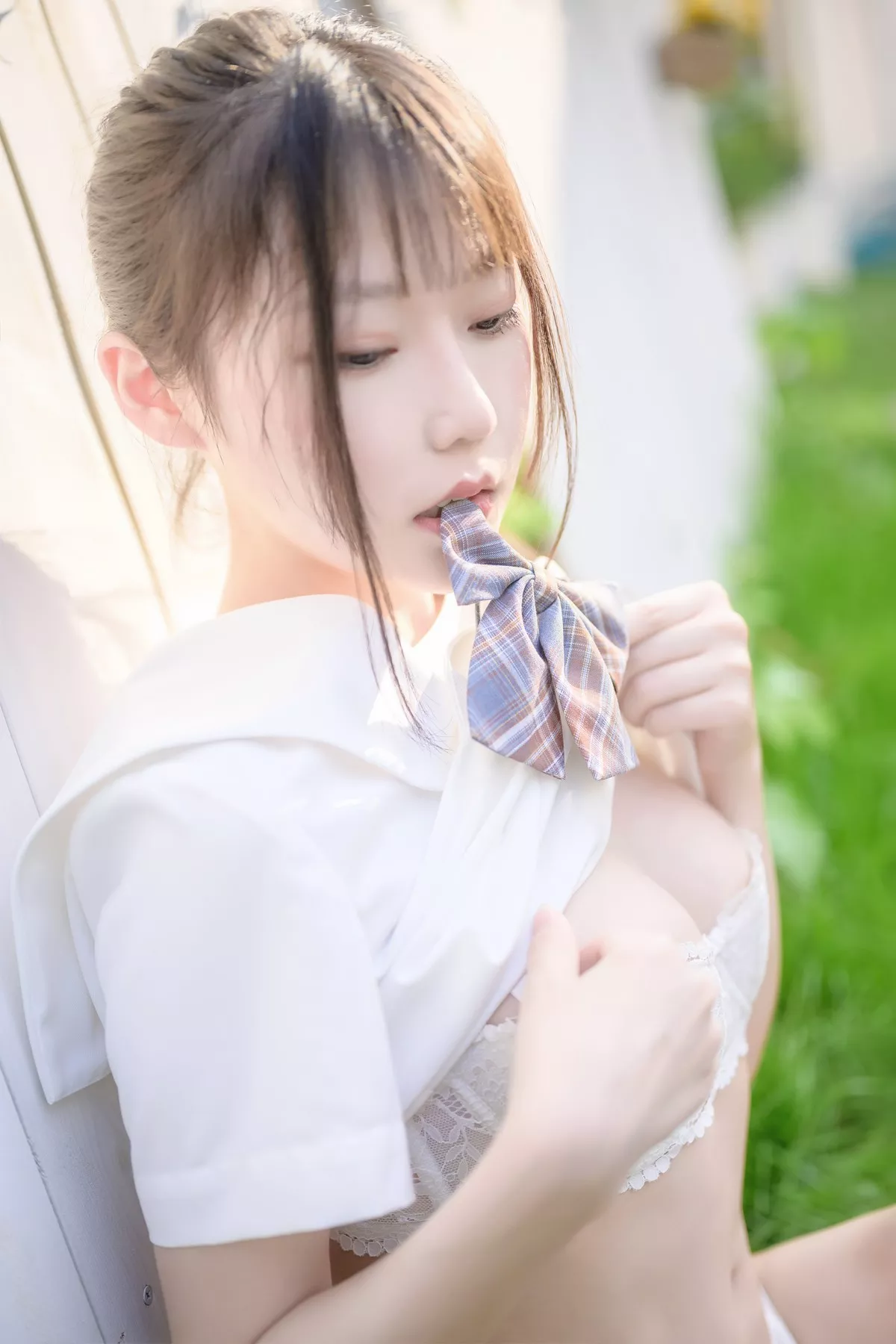 阳光庭院工作装 美女Cosplay 露露 香草喵