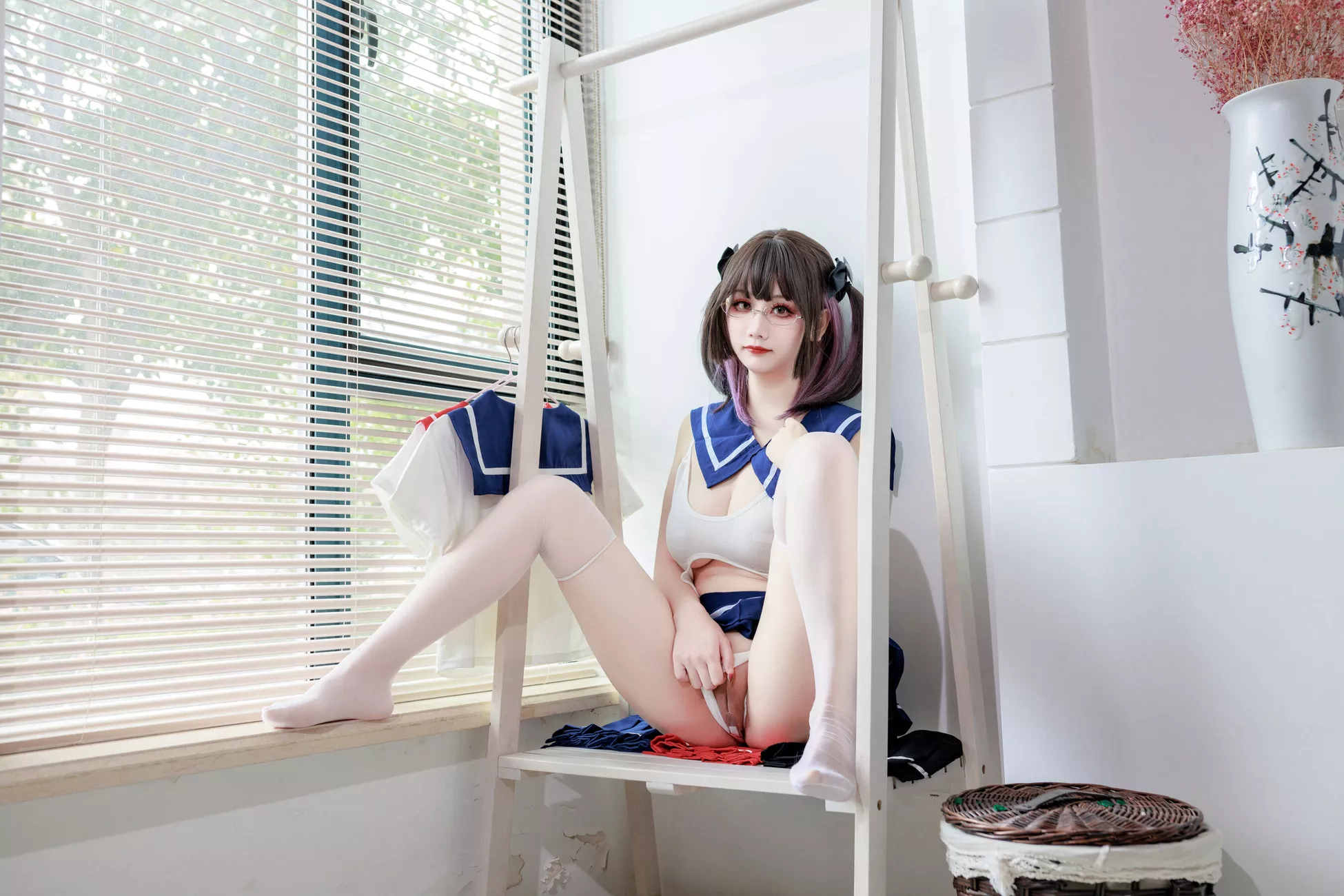 优秀影像套图 《连体水手服》 阿雪雪