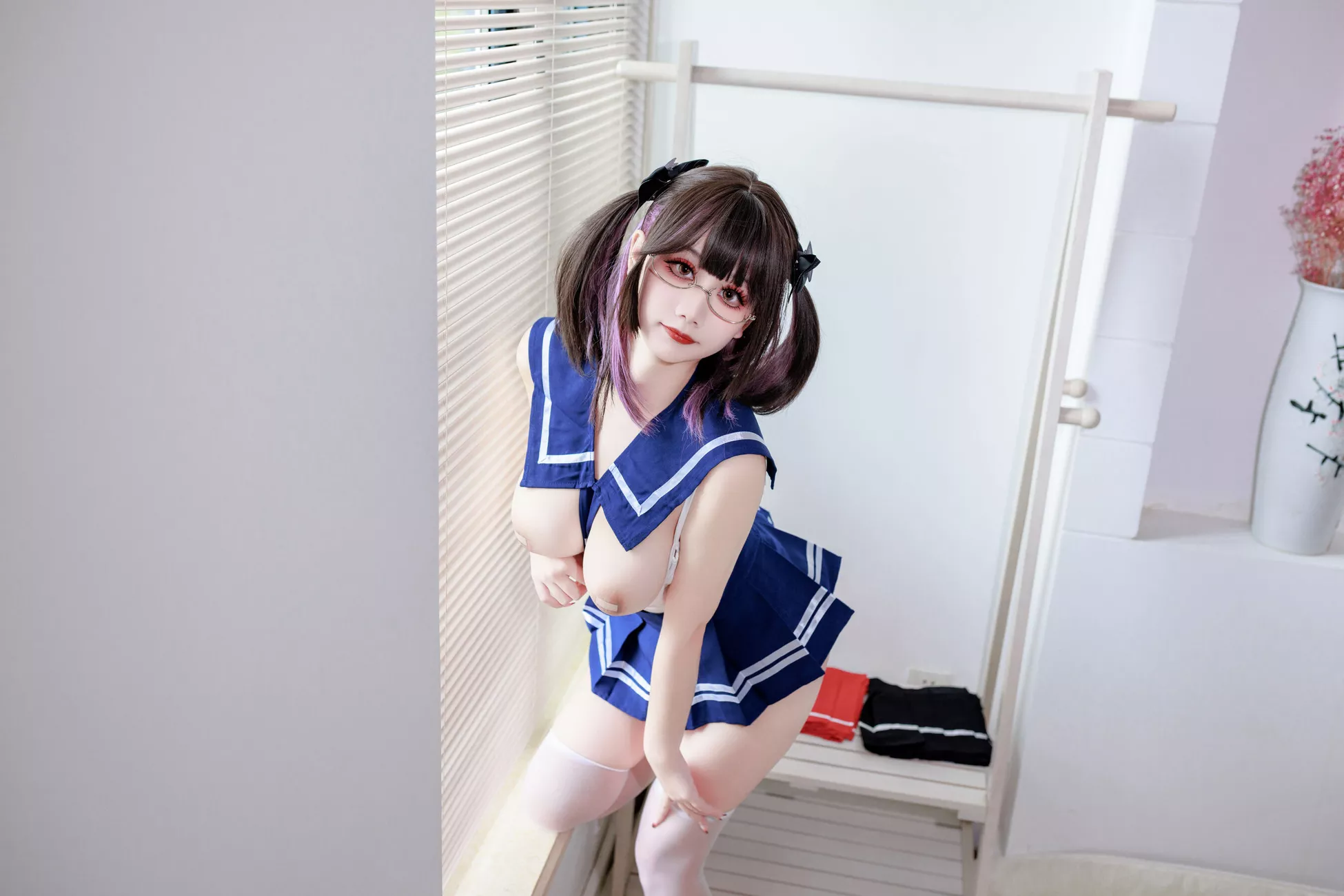 优秀影像套图 《连体水手服》 阿雪雪