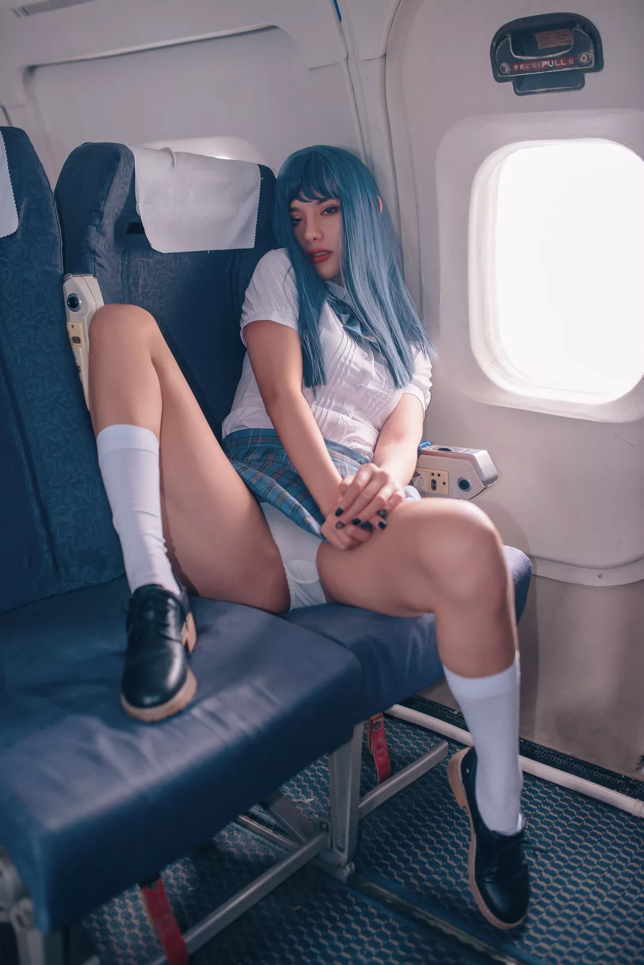 就是阿朱啊《�w机上的情欲乘客》 超清写真美图