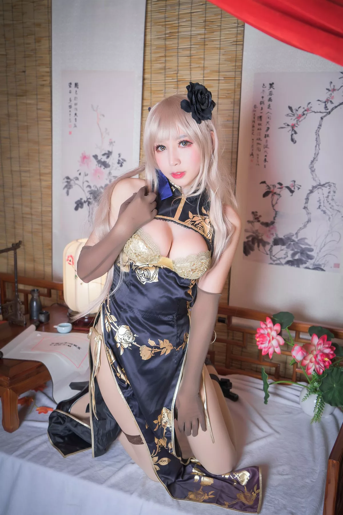 佳人Cosplay 黑米粥 金莲 魅魔私摄