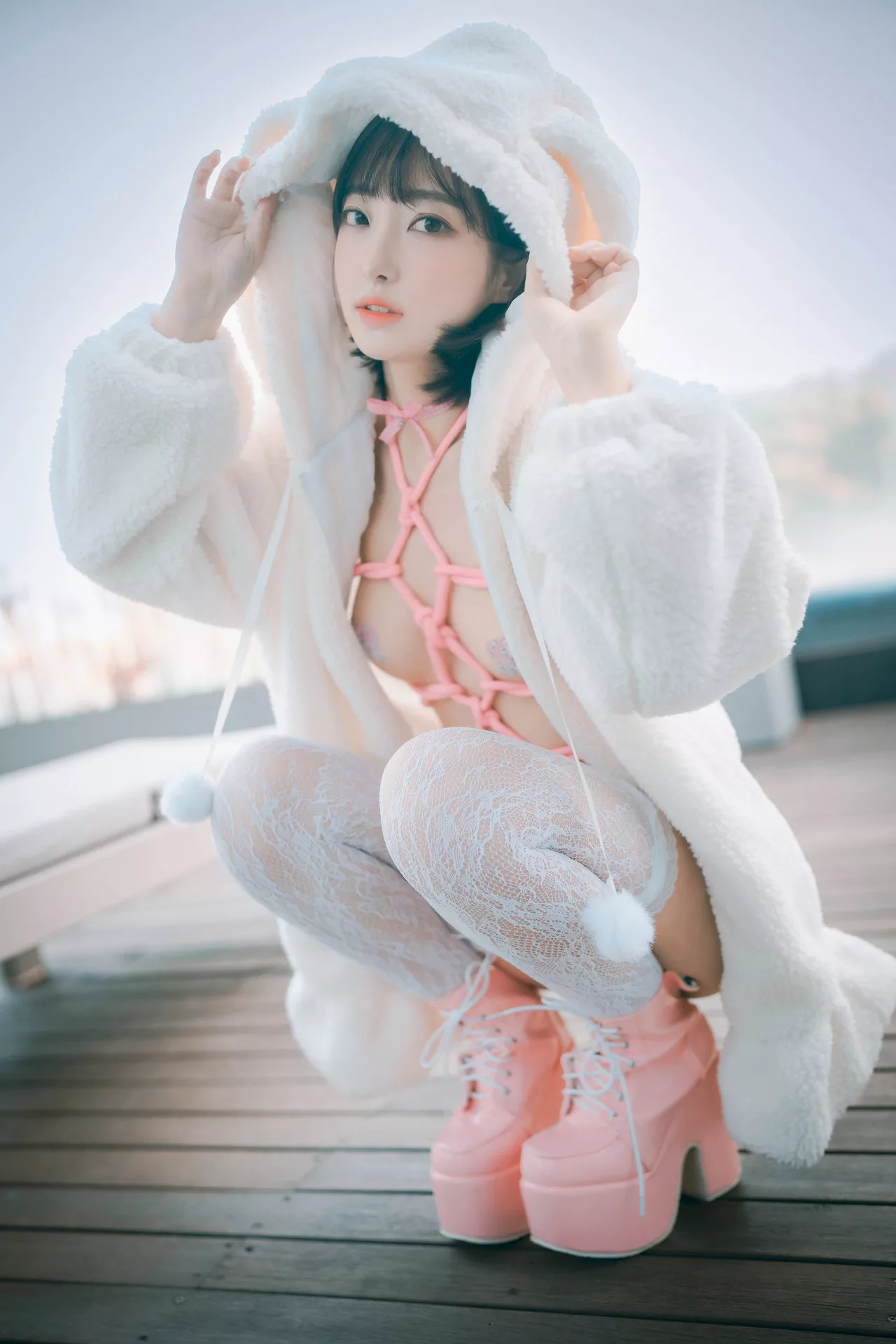 Class(69P) 高丽靓模高画质写真图集 】 K  HaNari【DJAWA大佳玩  高丽靓模写真 Notting