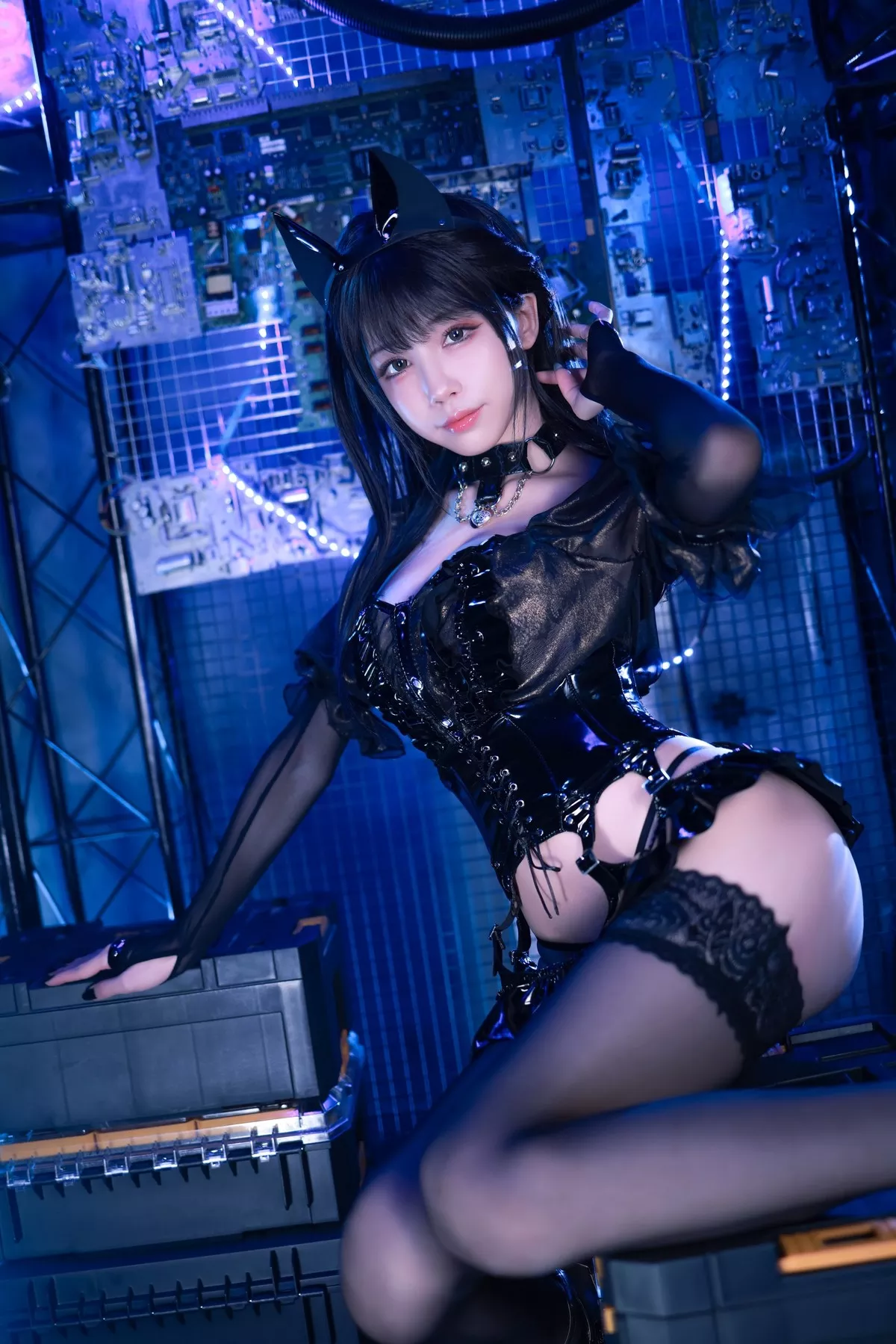 aqua 美人Cosplay 水淼 黑色 猫猫 猫咪女郎