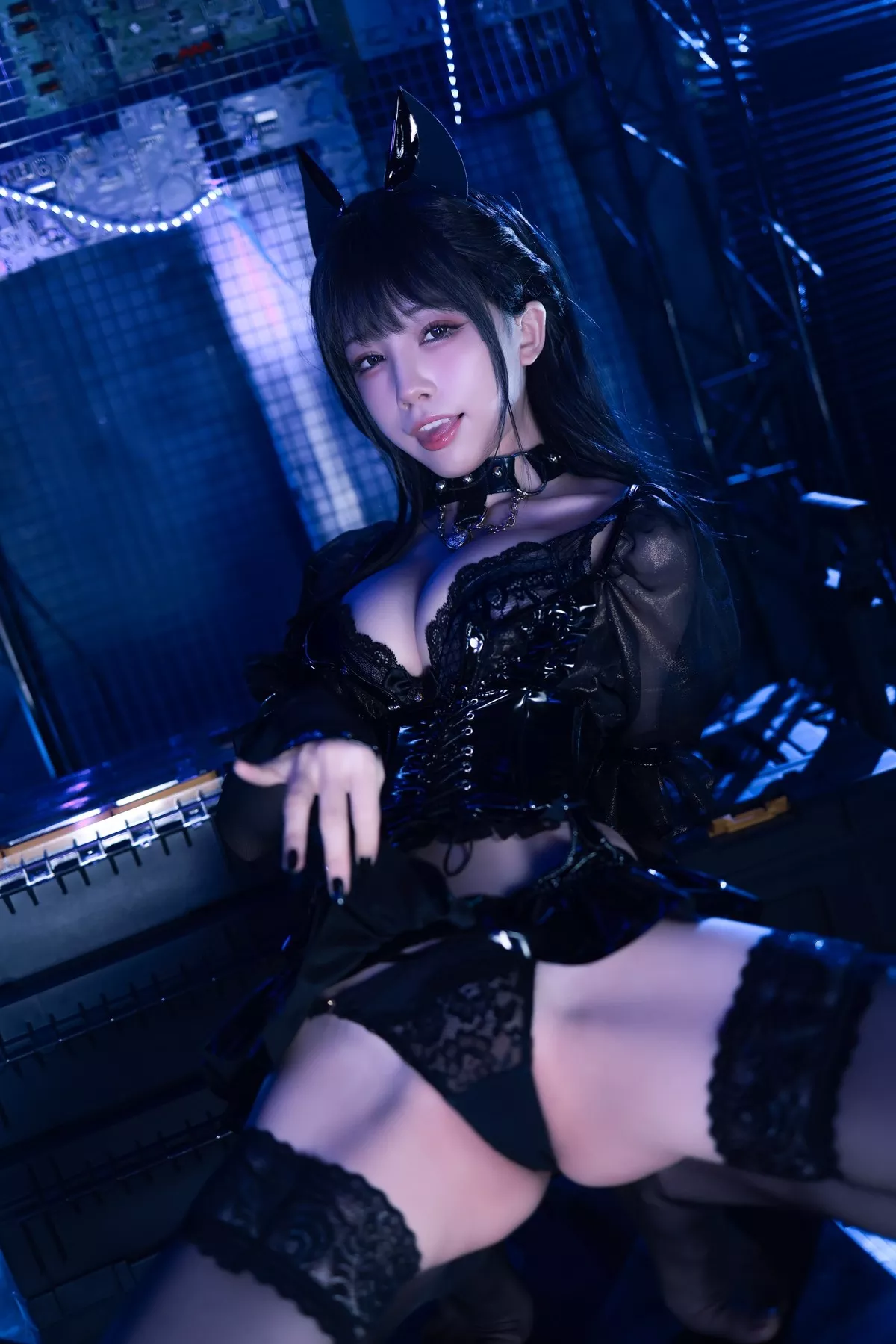 aqua 美人Cosplay 水淼 黑色 猫猫 猫咪女郎