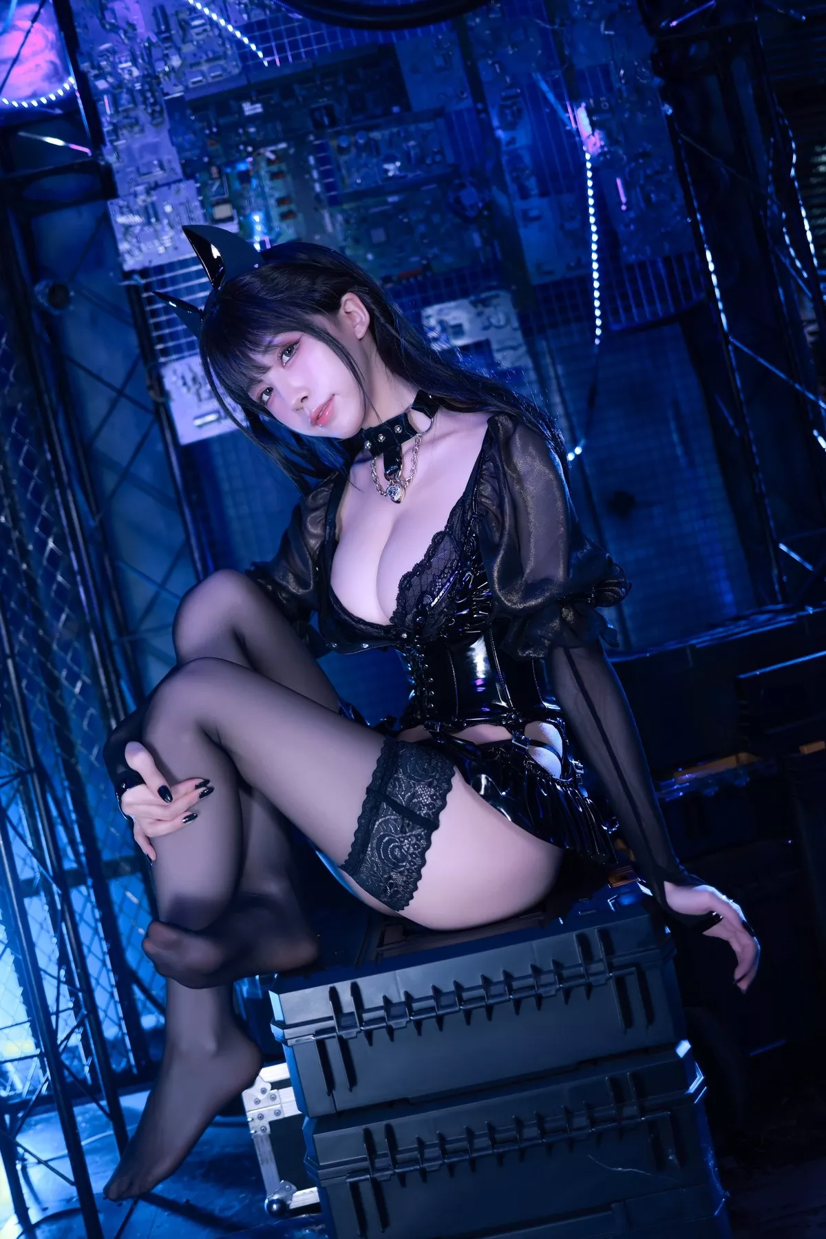 aqua 美人Cosplay 水淼 黑色 猫猫 猫咪女郎