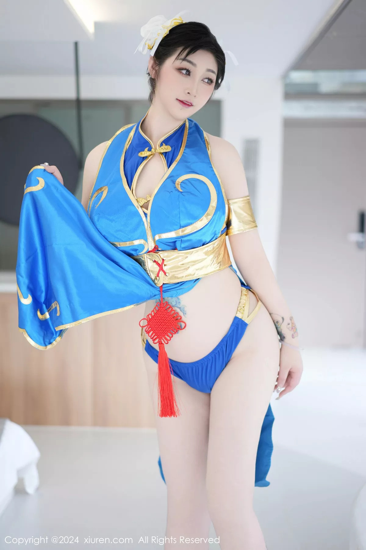_Toxic 美女 迷人 Vol.8886 蓝色造型服饰 诱人密拍重组 【xiuren秀人 蓝色内衣 网XiuRen】 妲己 秀丰腴身姿