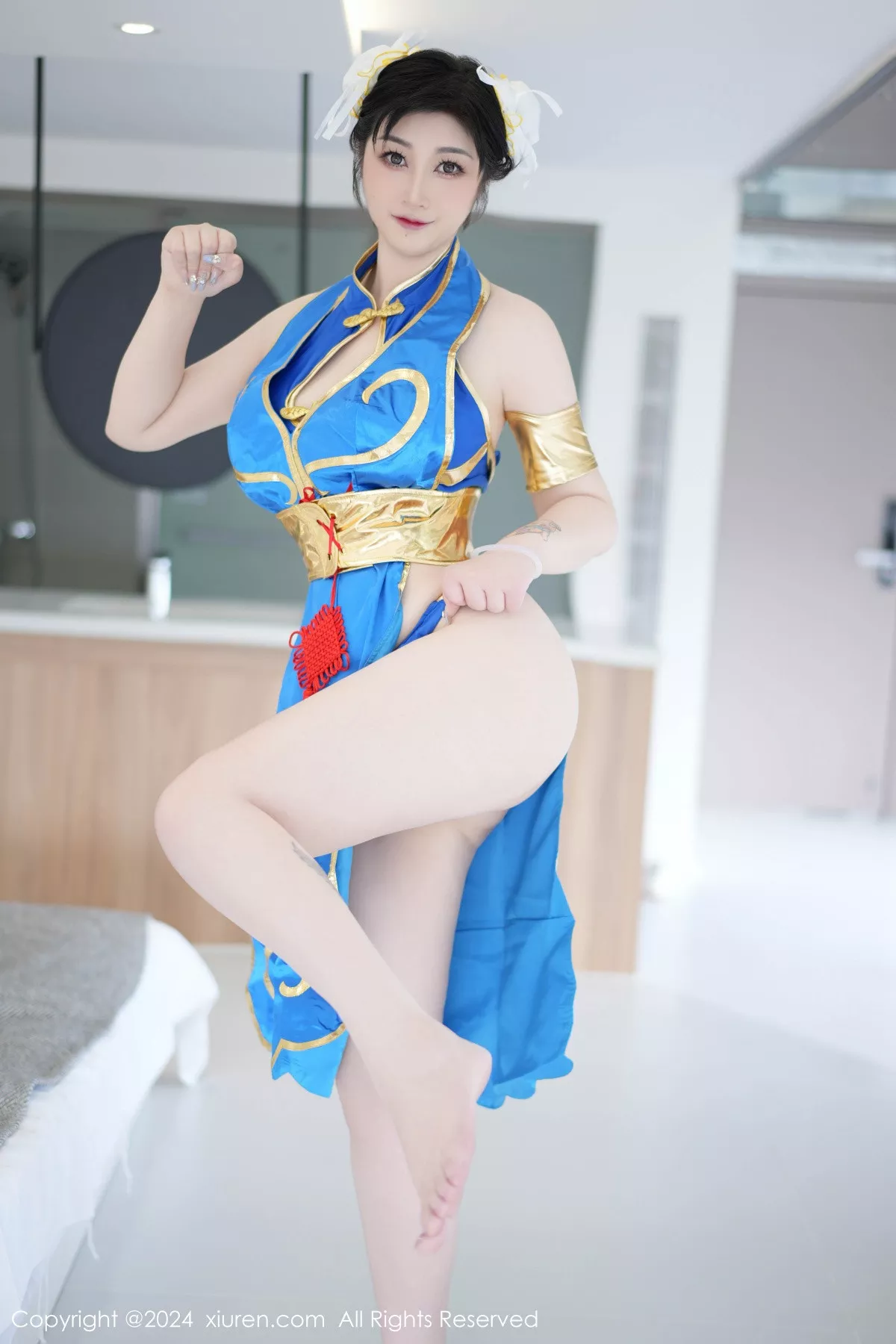 _Toxic 美女 迷人 Vol.8886 蓝色造型服饰 诱人密拍重组 【xiuren秀人 蓝色内衣 网XiuRen】 妲己 秀丰腴身姿