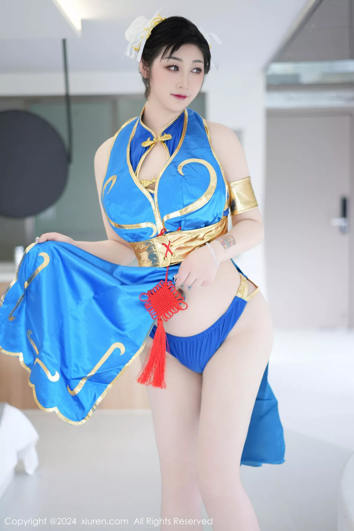 _Toxic 美女 迷人 Vol.8886 蓝色造型服饰 诱人密拍重组 【xiuren秀人 蓝色内衣 网XiuRen】 妲己 秀丰腴身姿