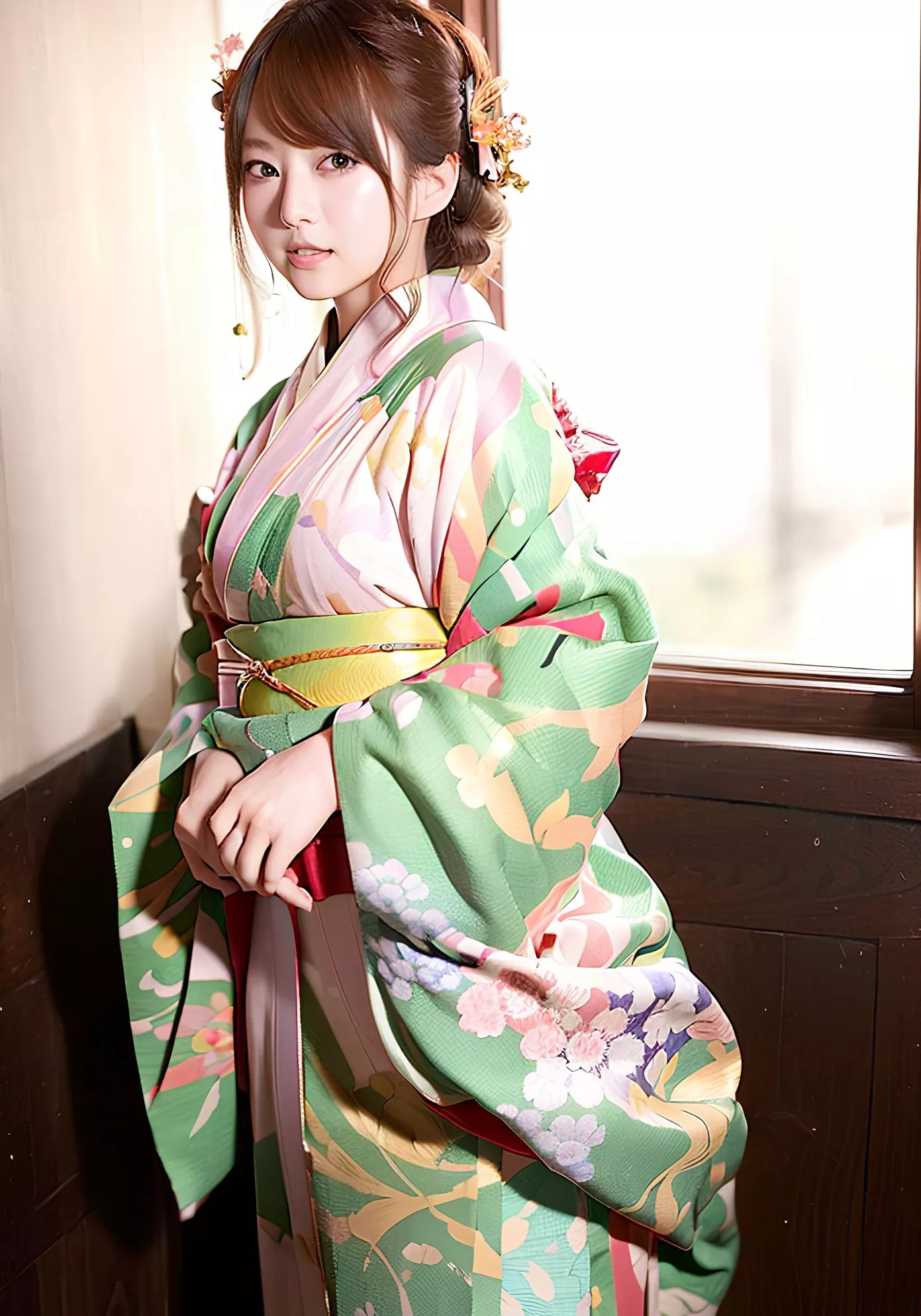 三妖艾 樱花之恋之柔情似水の着迷 AI佳人 高品质 全集修正