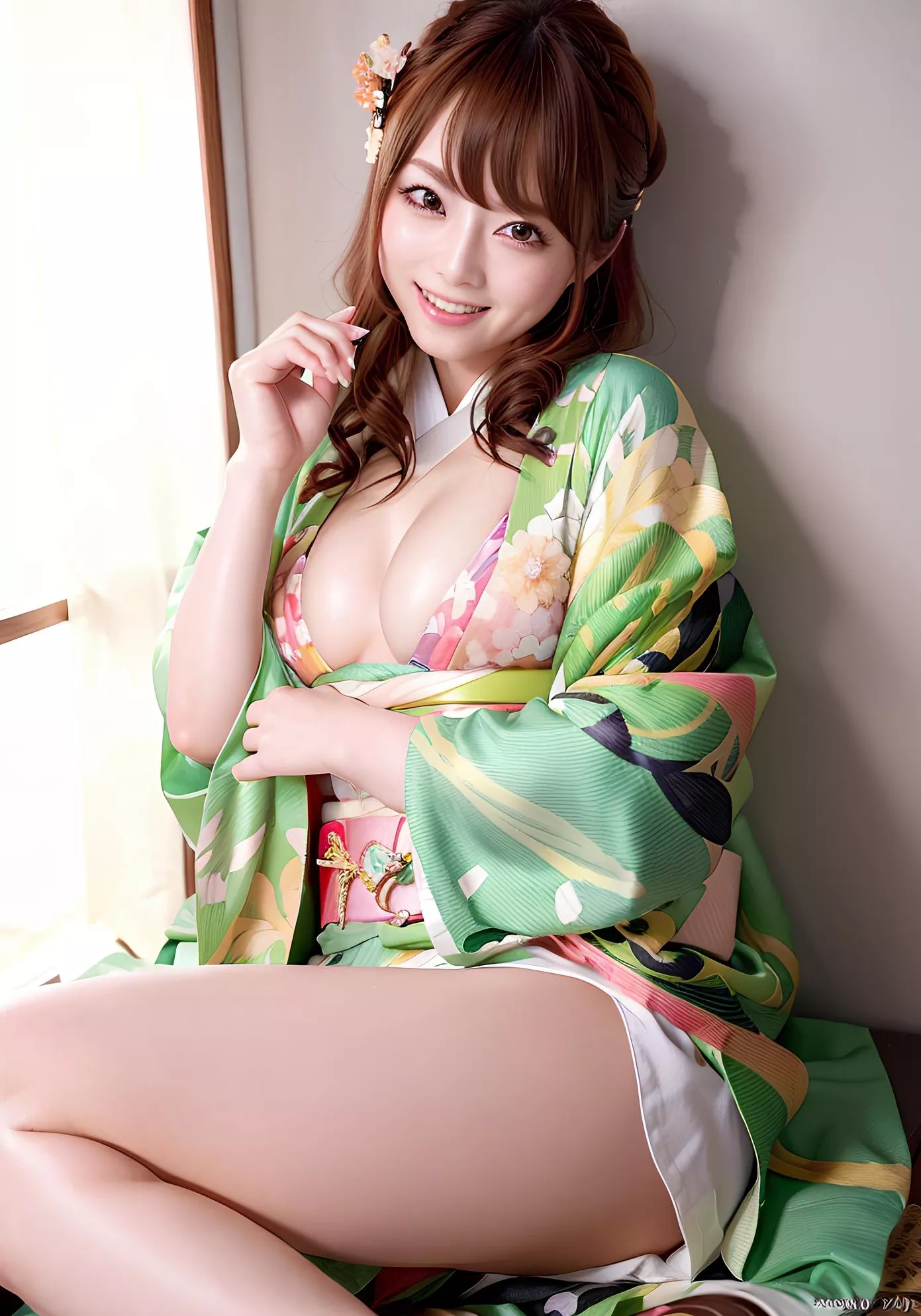 三妖艾 樱花之恋之柔情似水の着迷 AI佳人 高品质 全集修正