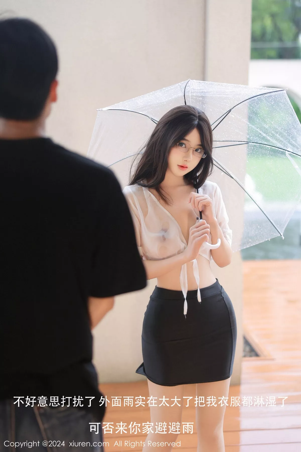 诱人 黑短裙 魅模 【秀人XiuRen 白色超透上衣 桃妖夭 白色丝袜 网XiuRen】 撩人私拍性情重设 No.8885