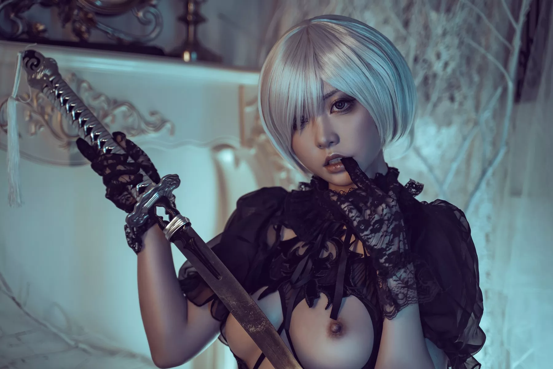 Cosplay 尼尔机械纪元 花嫁 喵小吉 美女 爆机姑娘