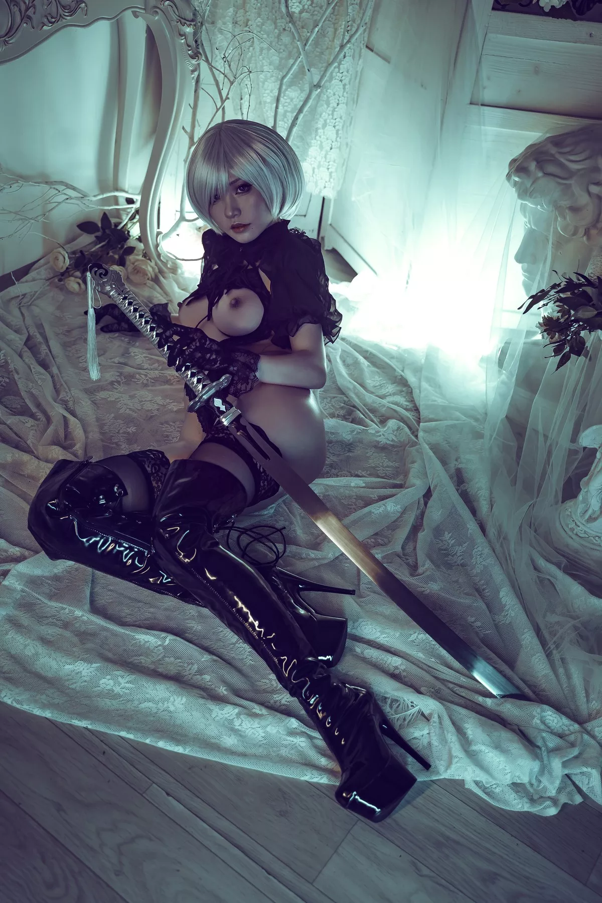 Cosplay 尼尔机械纪元 花嫁 喵小吉 美女 爆机姑娘