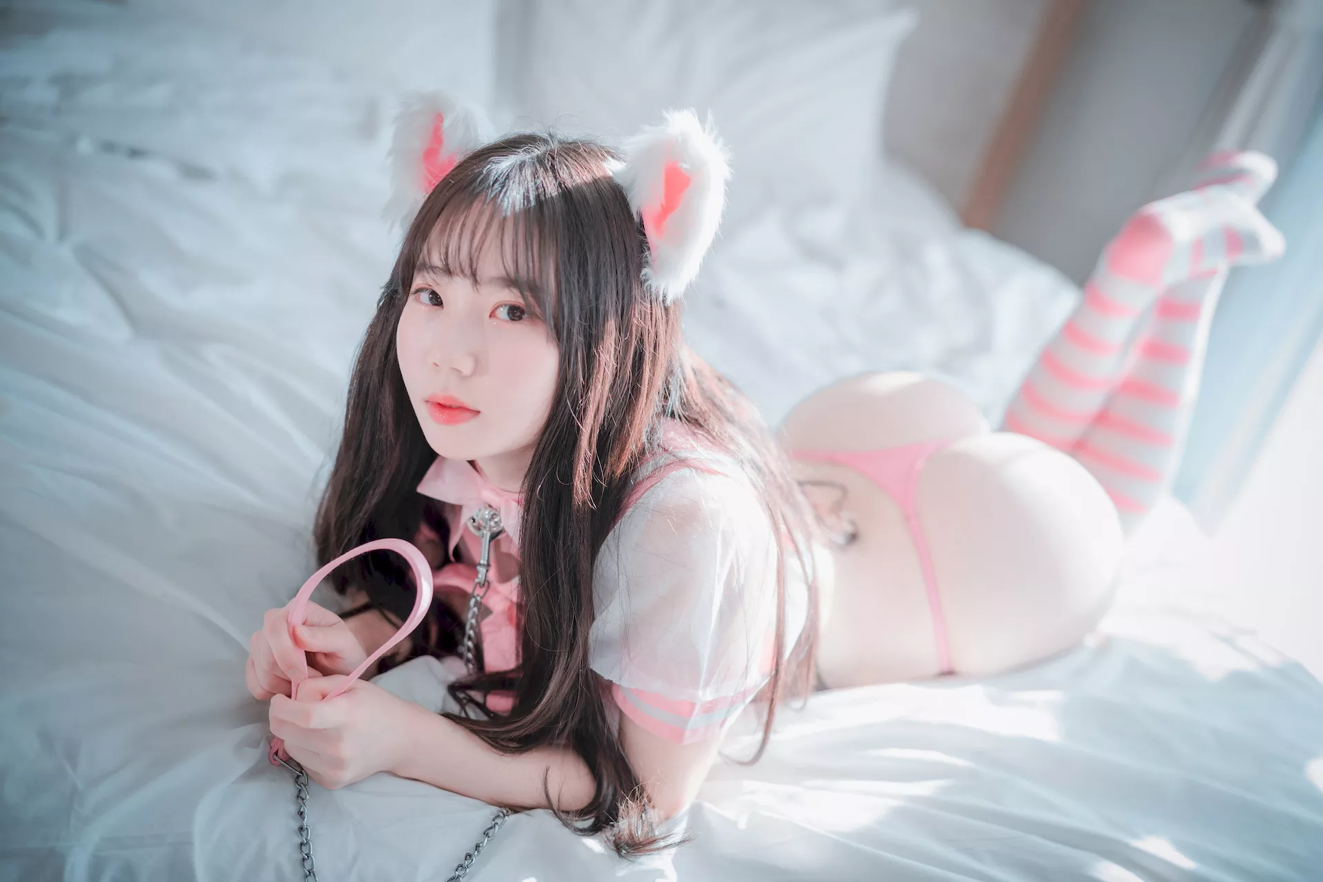 大佳玩】 模特 Catgirl Myua【DJAWA 全集修正 in 艺术图 棒子 Pink