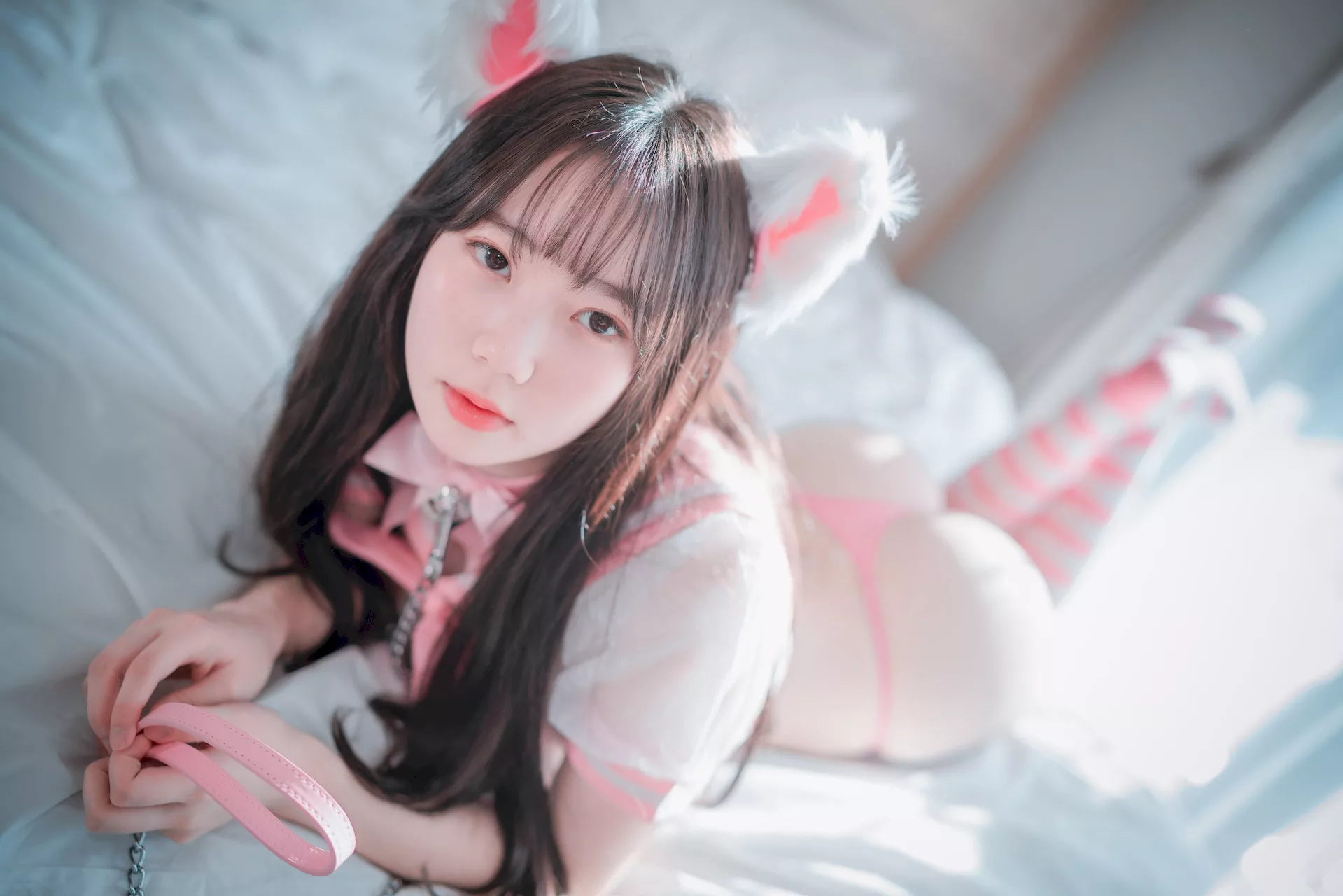 大佳玩】 模特 Catgirl Myua【DJAWA 全集修正 in 艺术图 棒子 Pink