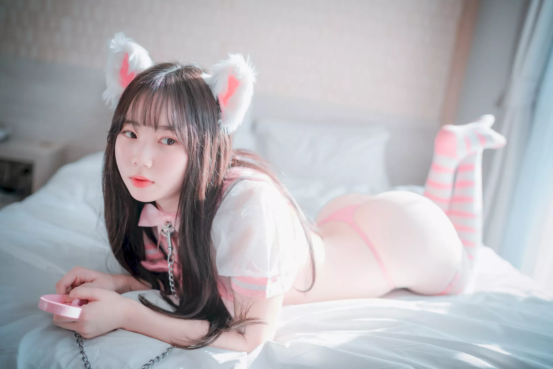 大佳玩】 模特 Catgirl Myua【DJAWA 全集修正 in 艺术图 棒子 Pink
