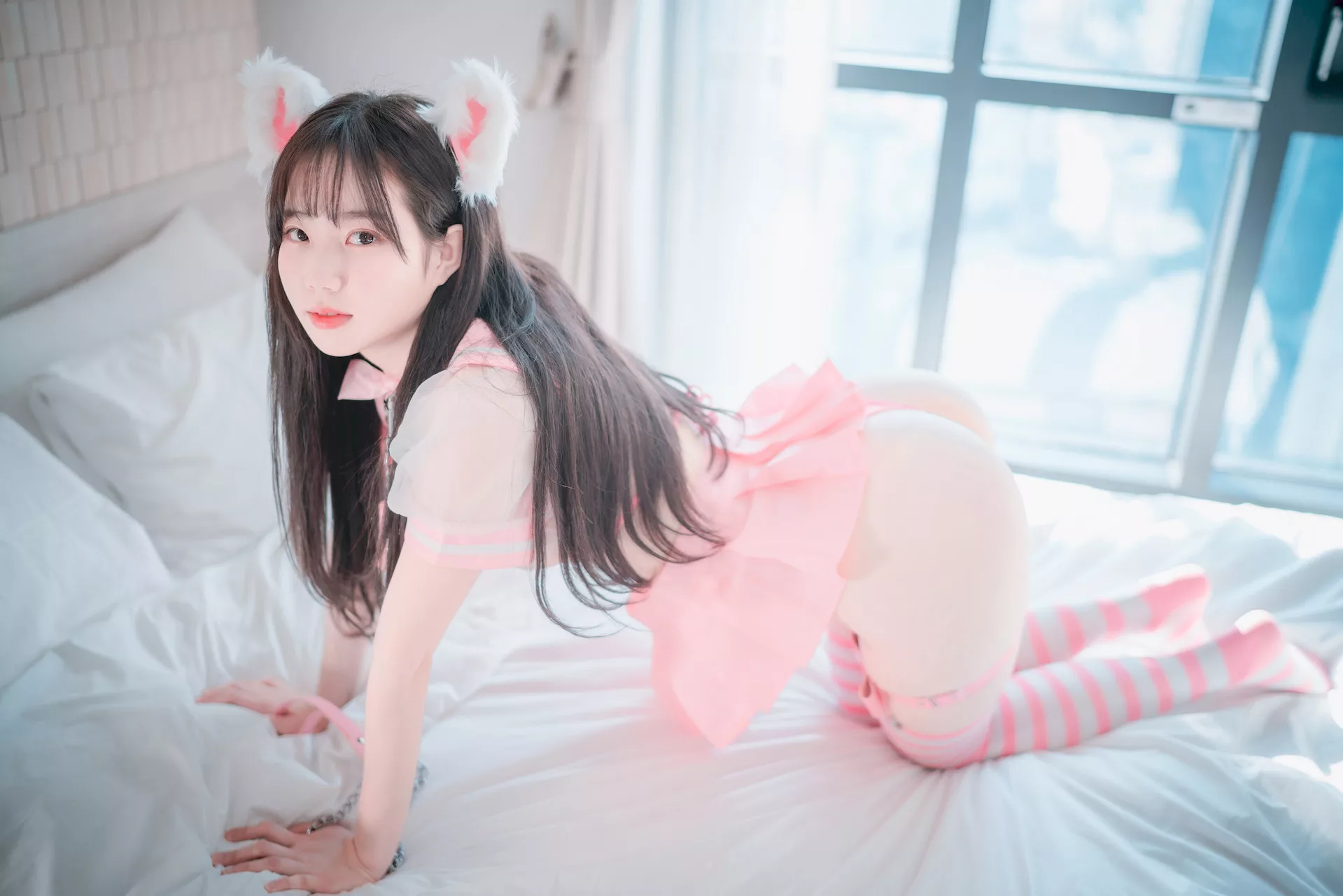 大佳玩】 模特 Catgirl Myua【DJAWA 全集修正 in 艺术图 棒子 Pink
