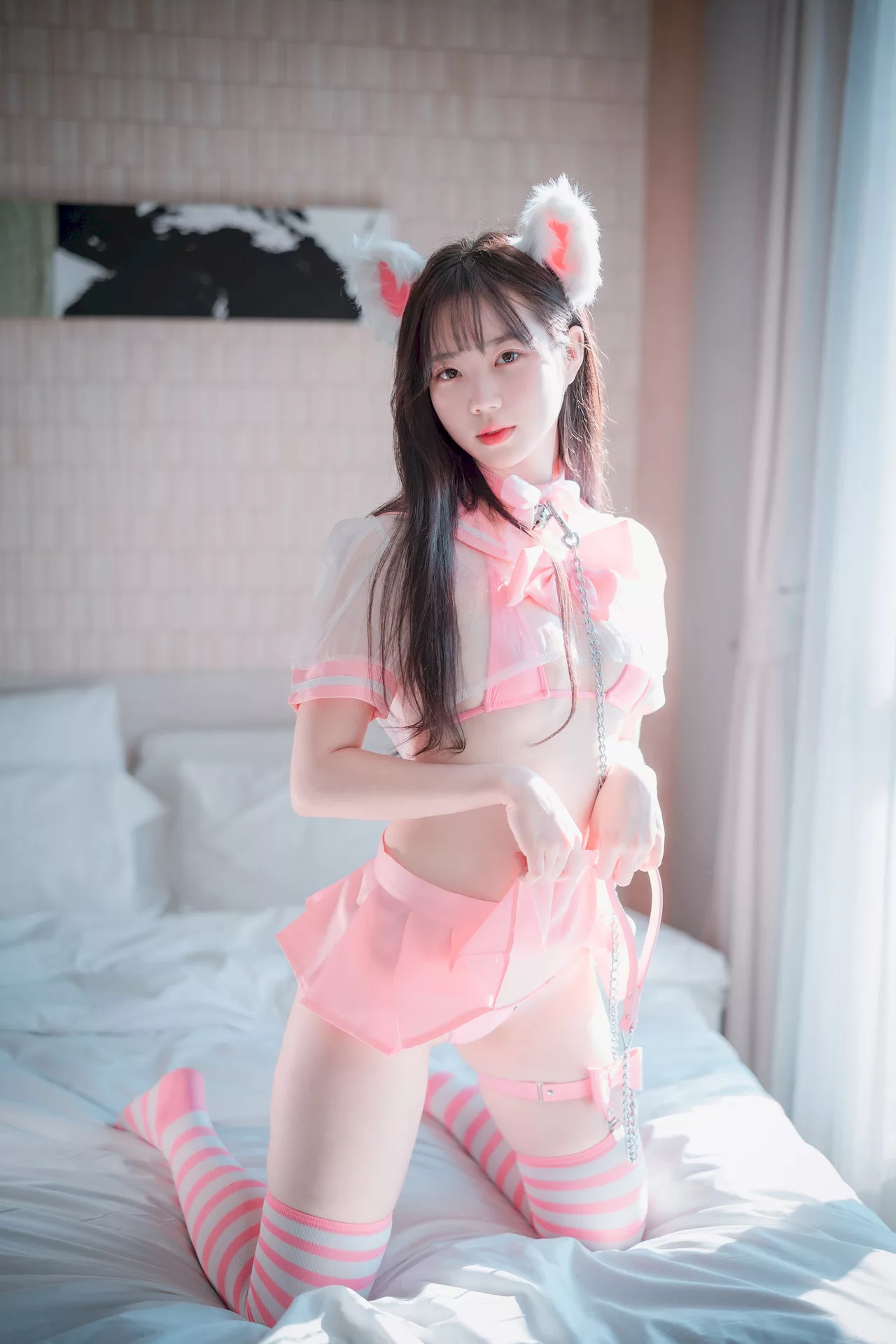 大佳玩】 模特 Catgirl Myua【DJAWA 全集修正 in 艺术图 棒子 Pink