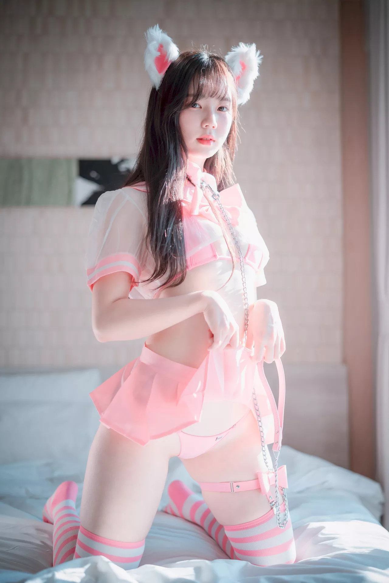 大佳玩】 模特 Catgirl Myua【DJAWA 全集修正 in 艺术图 棒子 Pink