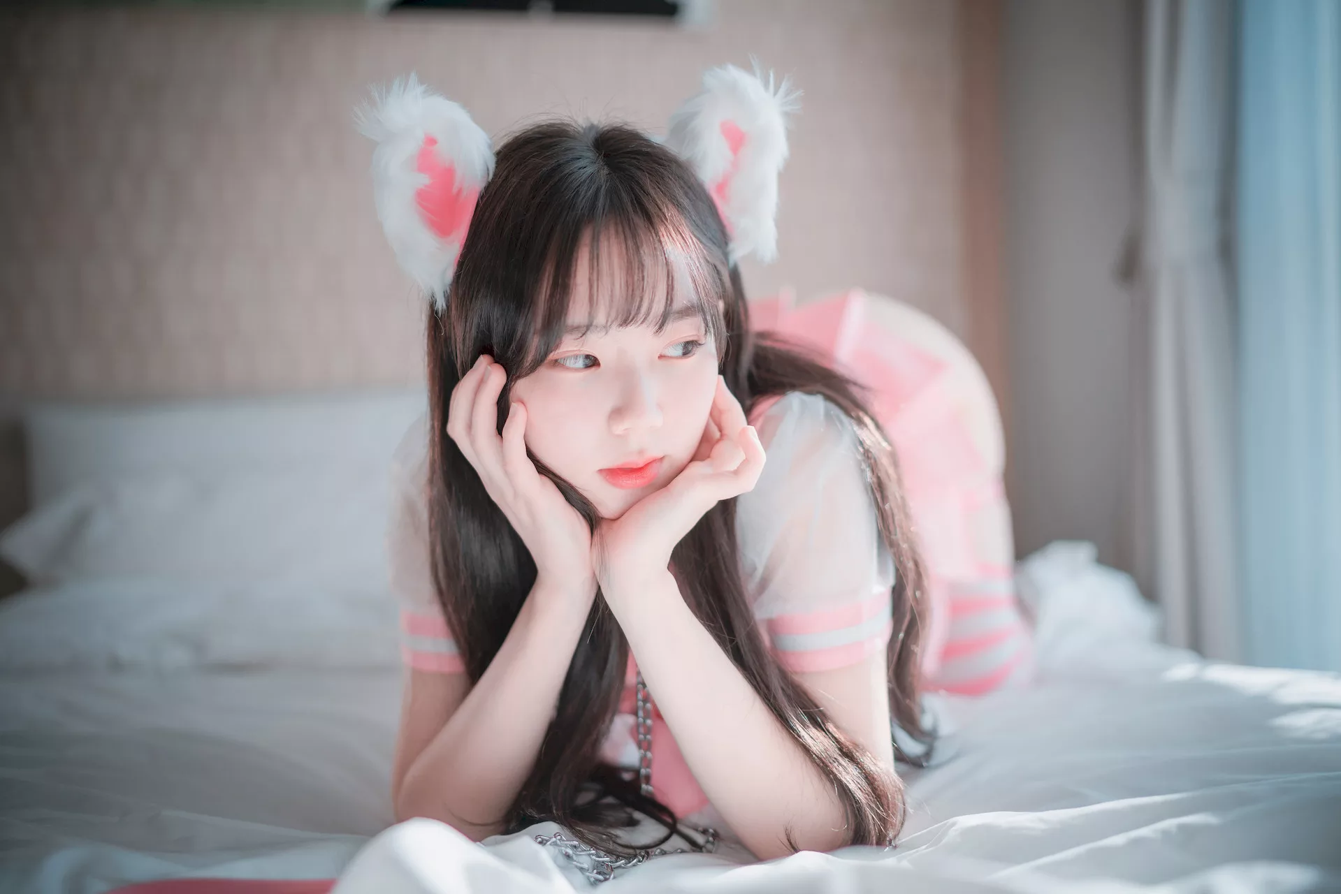 大佳玩】 模特 Catgirl Myua【DJAWA 全集修正 in 艺术图 棒子 Pink