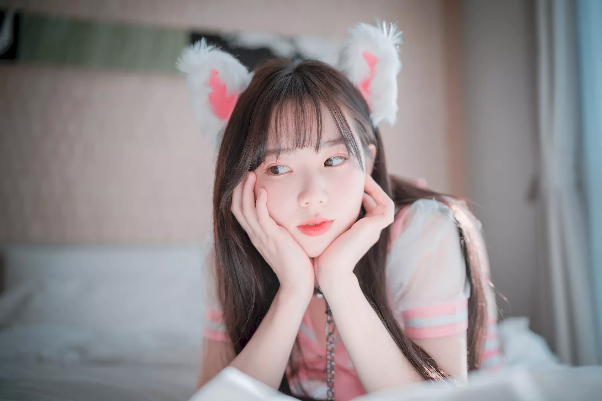 大佳玩】 模特 Catgirl Myua【DJAWA 全集修正 in 艺术图 棒子 Pink