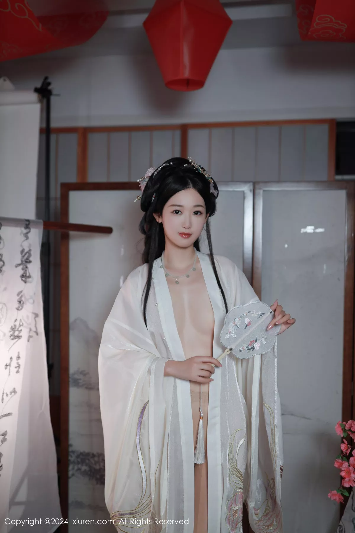 网XiuRen】 真空肉丝 浅色 唐安琪 薄透 秀飘逸体态 No.8898 诱惑密拍重组 古装服饰 【秀人XiuRen 风骚 模特