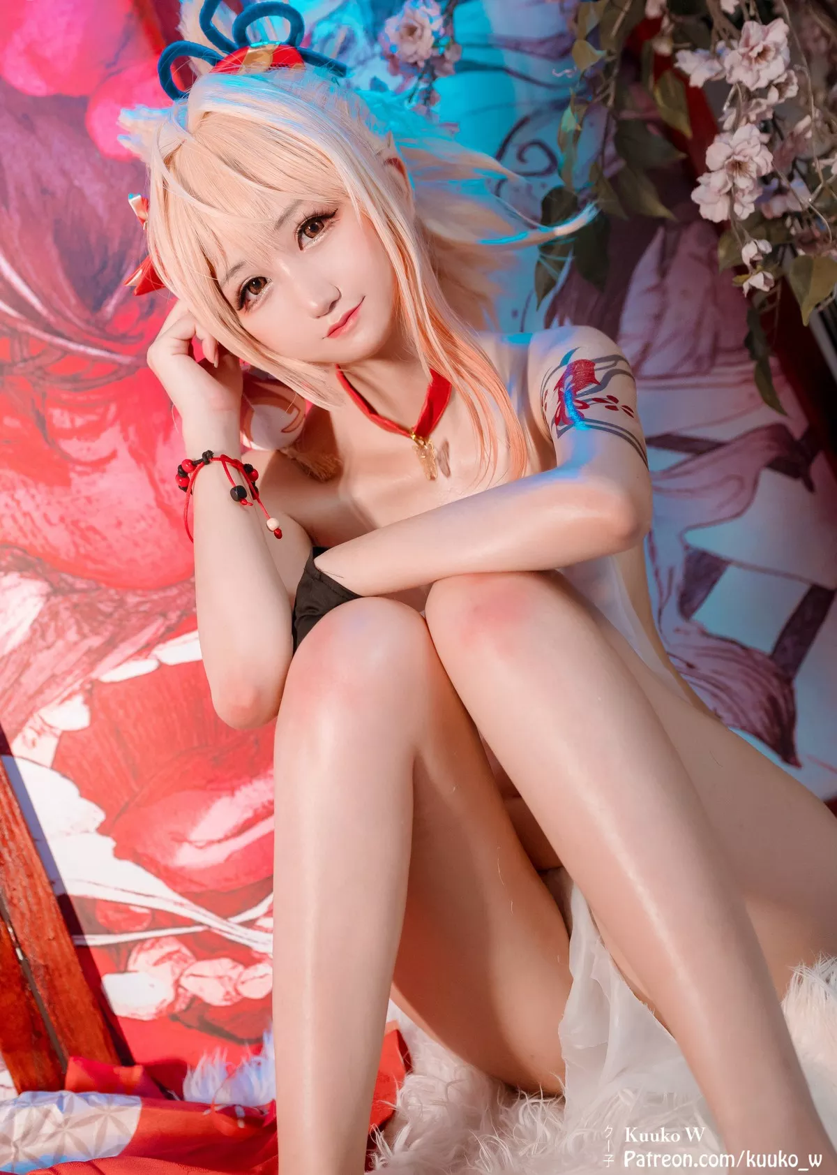 魅魔 私拍 美女 KuukoW Cosplay 子 Yoimiya Nohara Naga 长野原宵�m