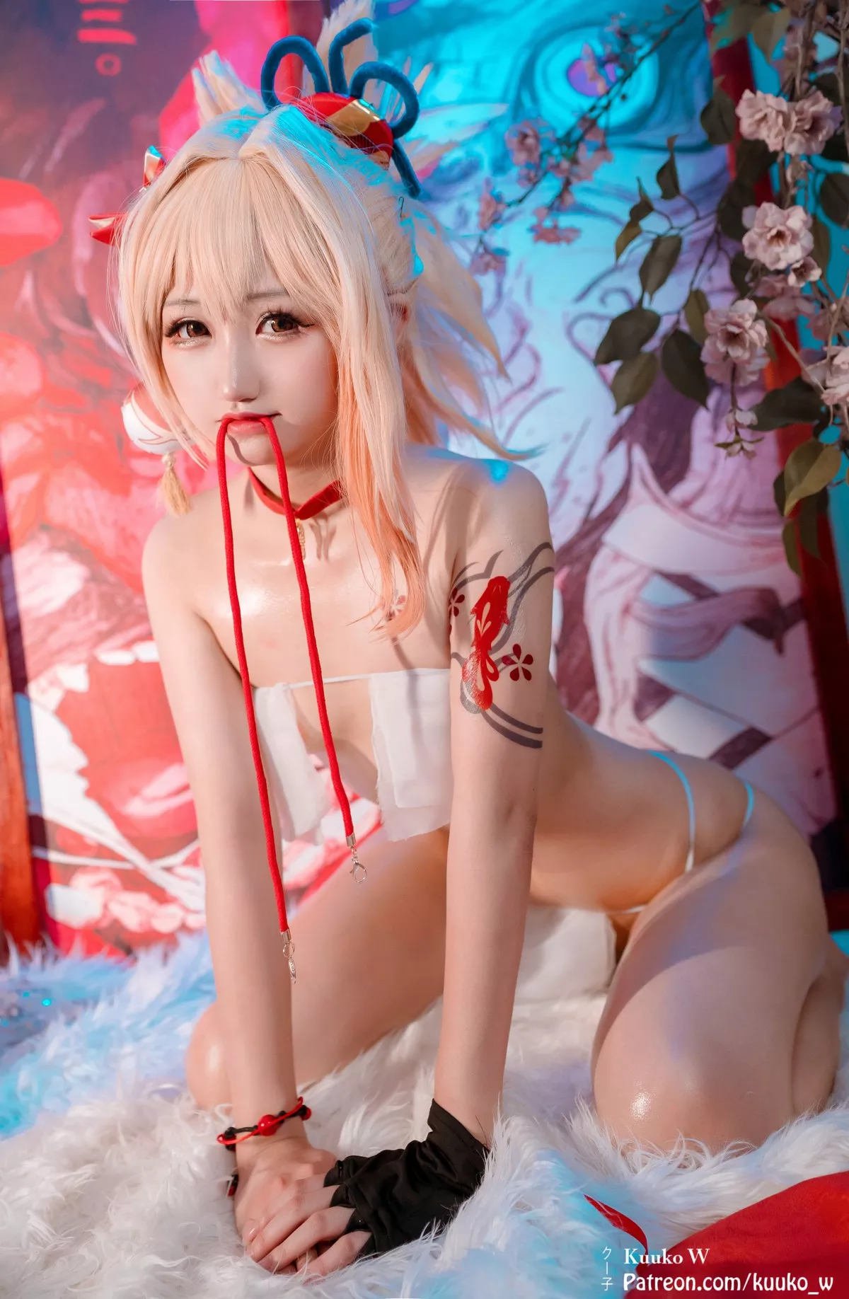 魅魔 私拍 美女 KuukoW Cosplay 子 Yoimiya Nohara Naga 长野原宵�m